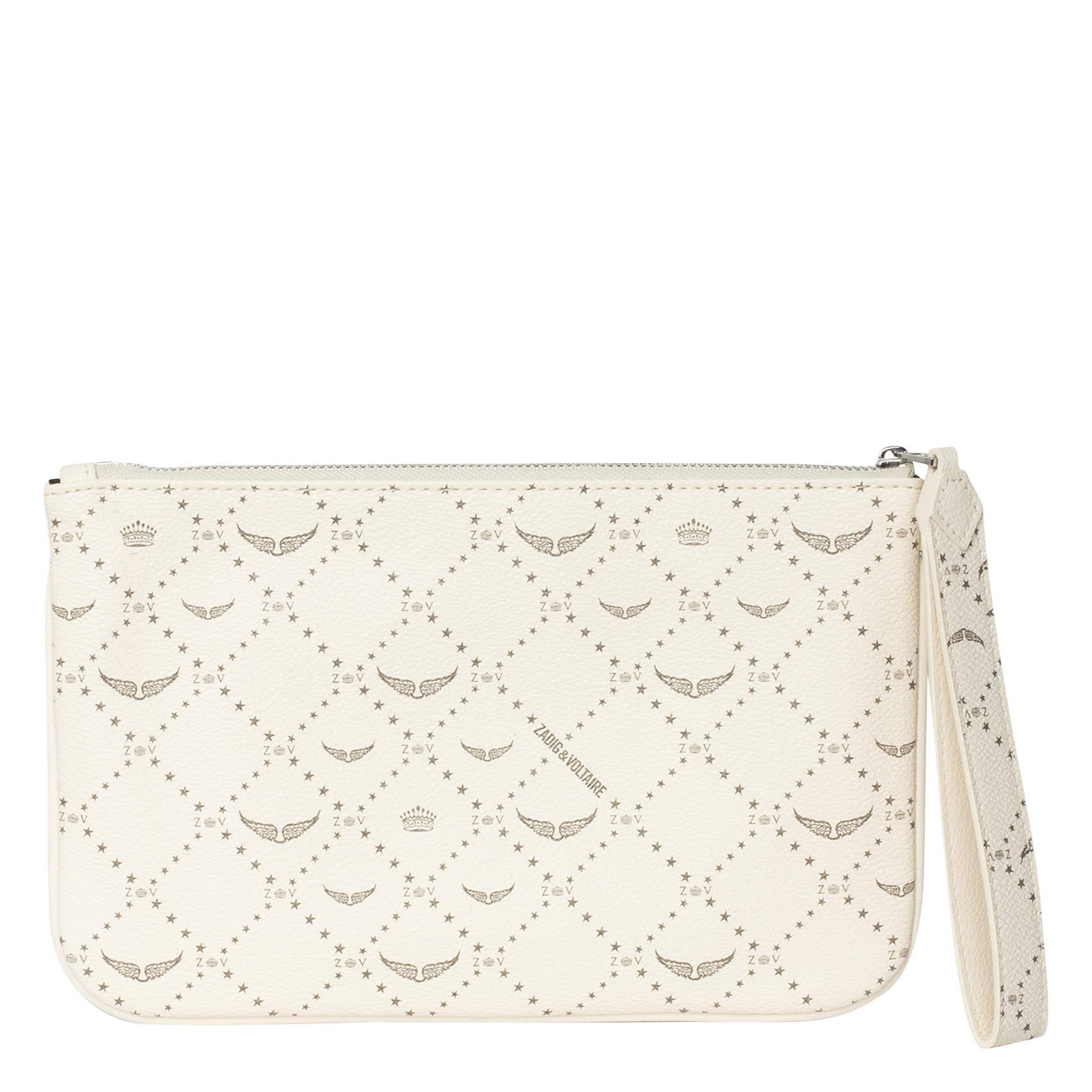 Pochette en toile monogramme z pouch ZADIG&VOLTAIRE Blanc