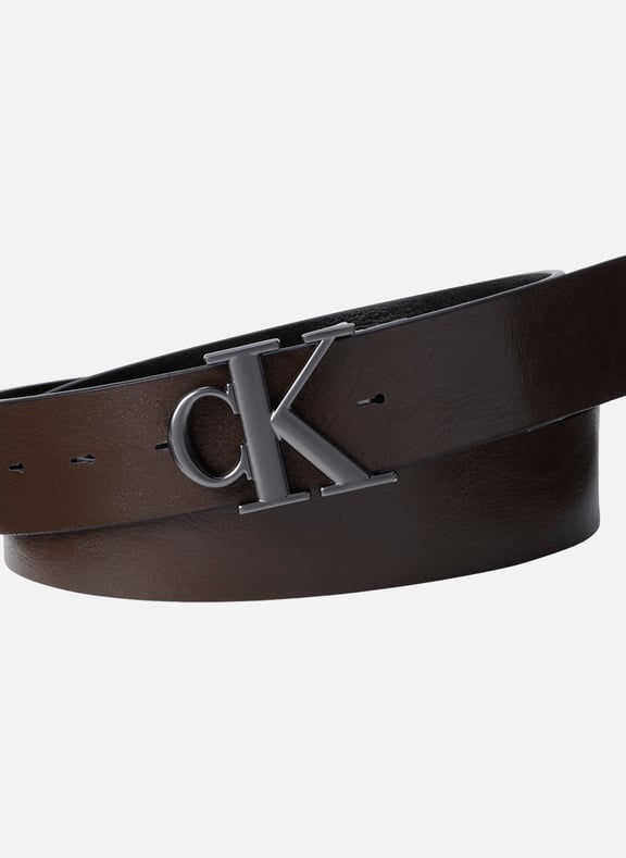 Calfskin leather belt Multicolour by CALVIN KLEIN CALVIN KLEIN Calfskin leather belt Multicolour