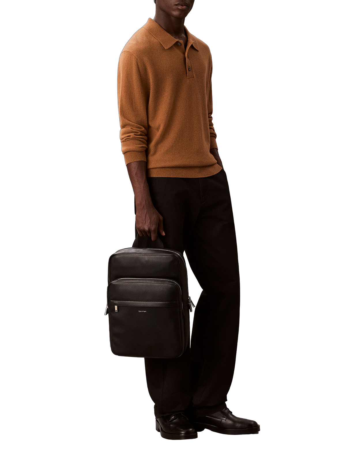 Sac à dos craquelé CALVIN KLEIN Noir