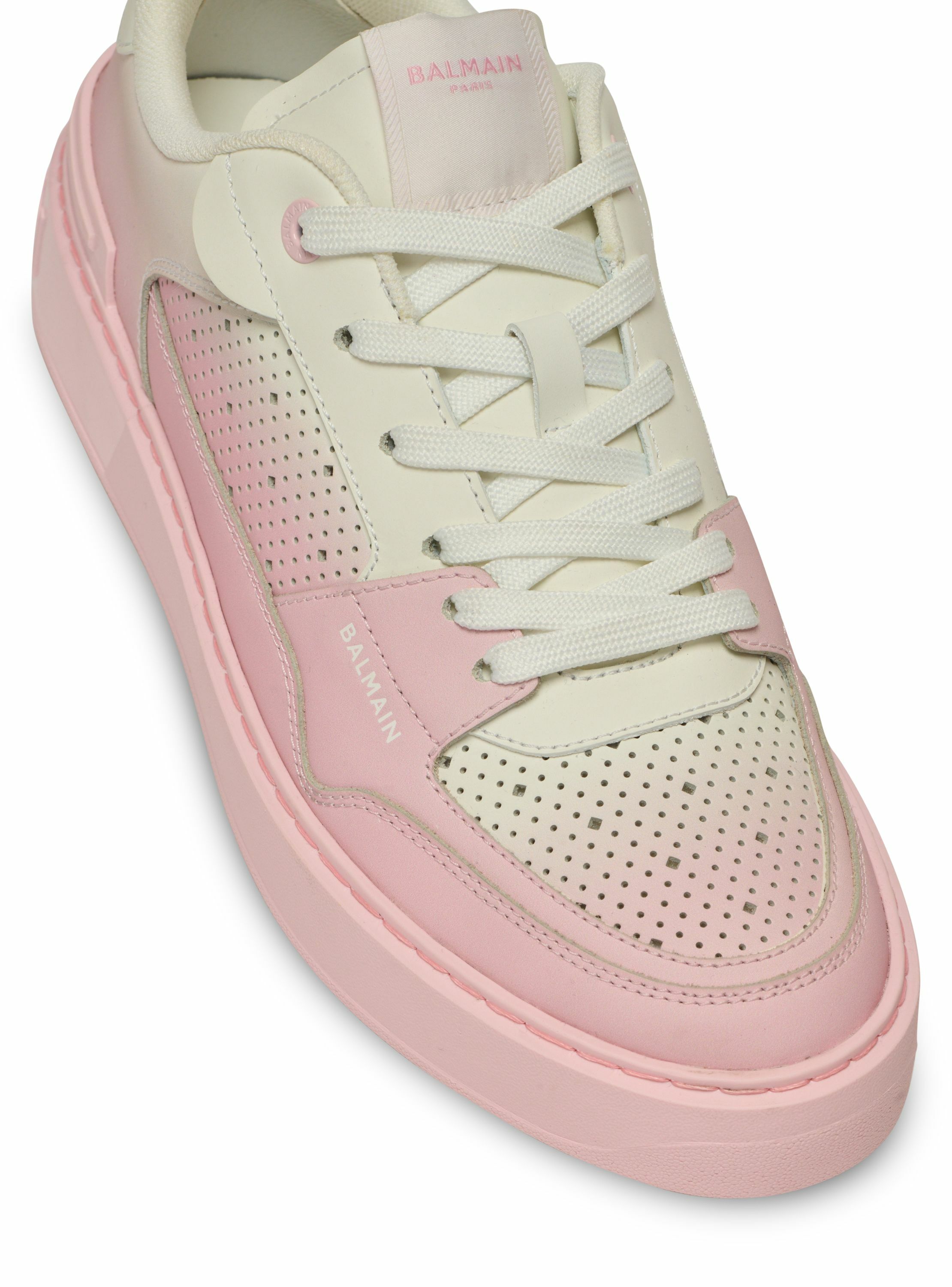 Baskets b-court flip en cuir BALMAIN Rose