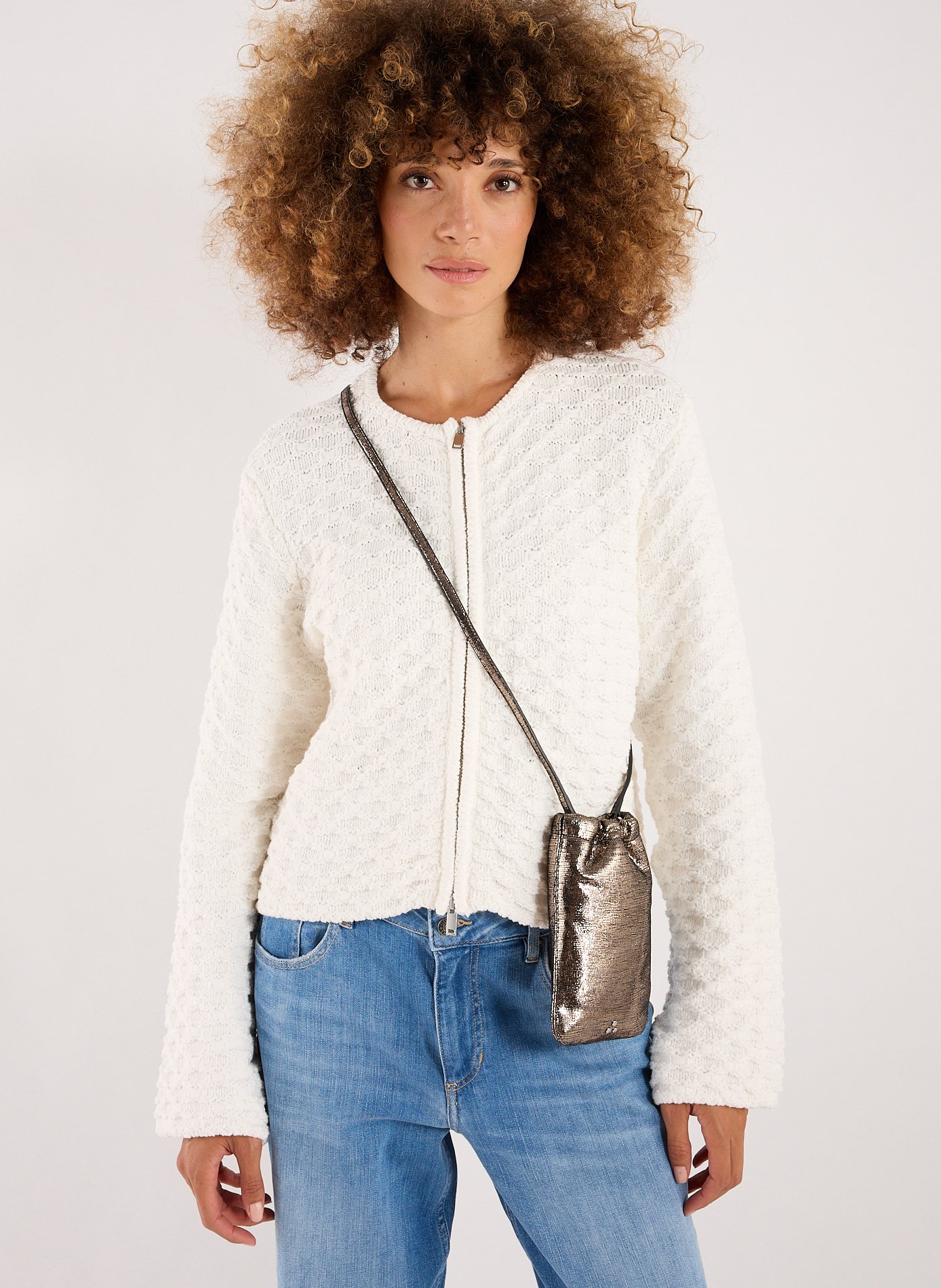  Pochette pour téléphone Gordi en cuir JÉRÔME DREYFUSS Doré