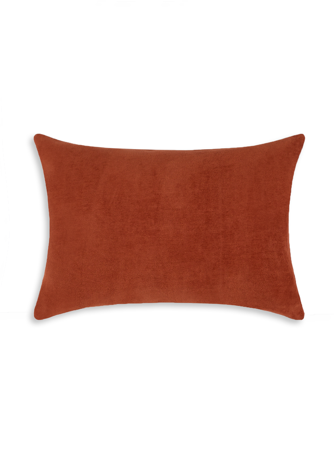 AU PRINTEMPS PARIS Housse de coussin en velours lisse Orange