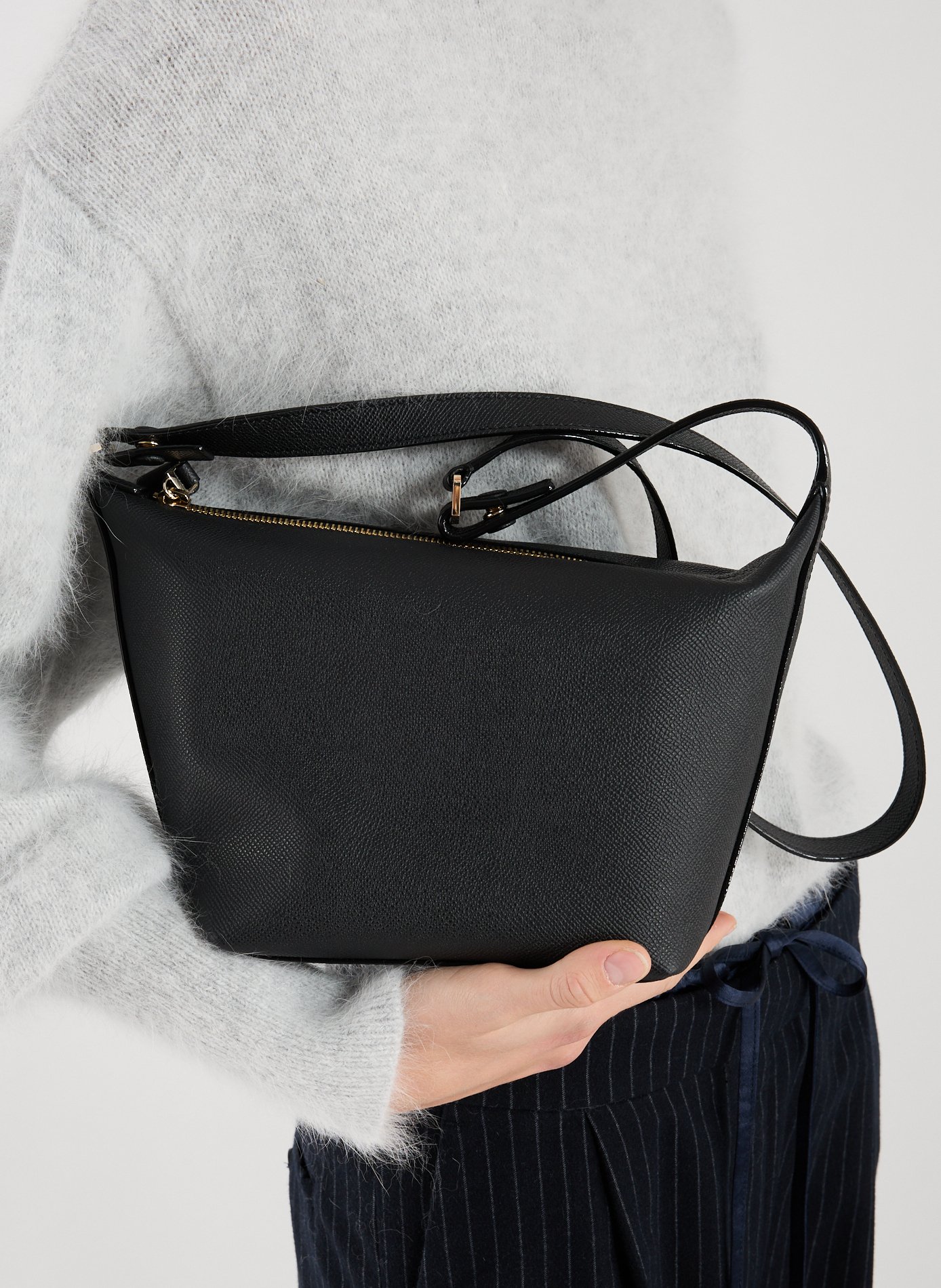 VALEXTRA Mini Mochi Handbag Black