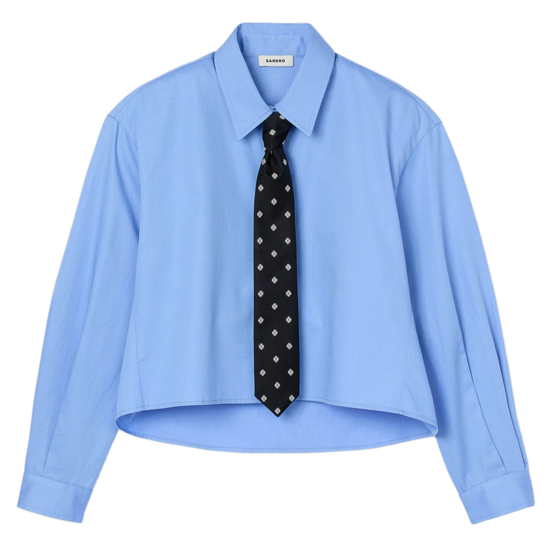 Chemise oversize en coton SANDRO Bleu