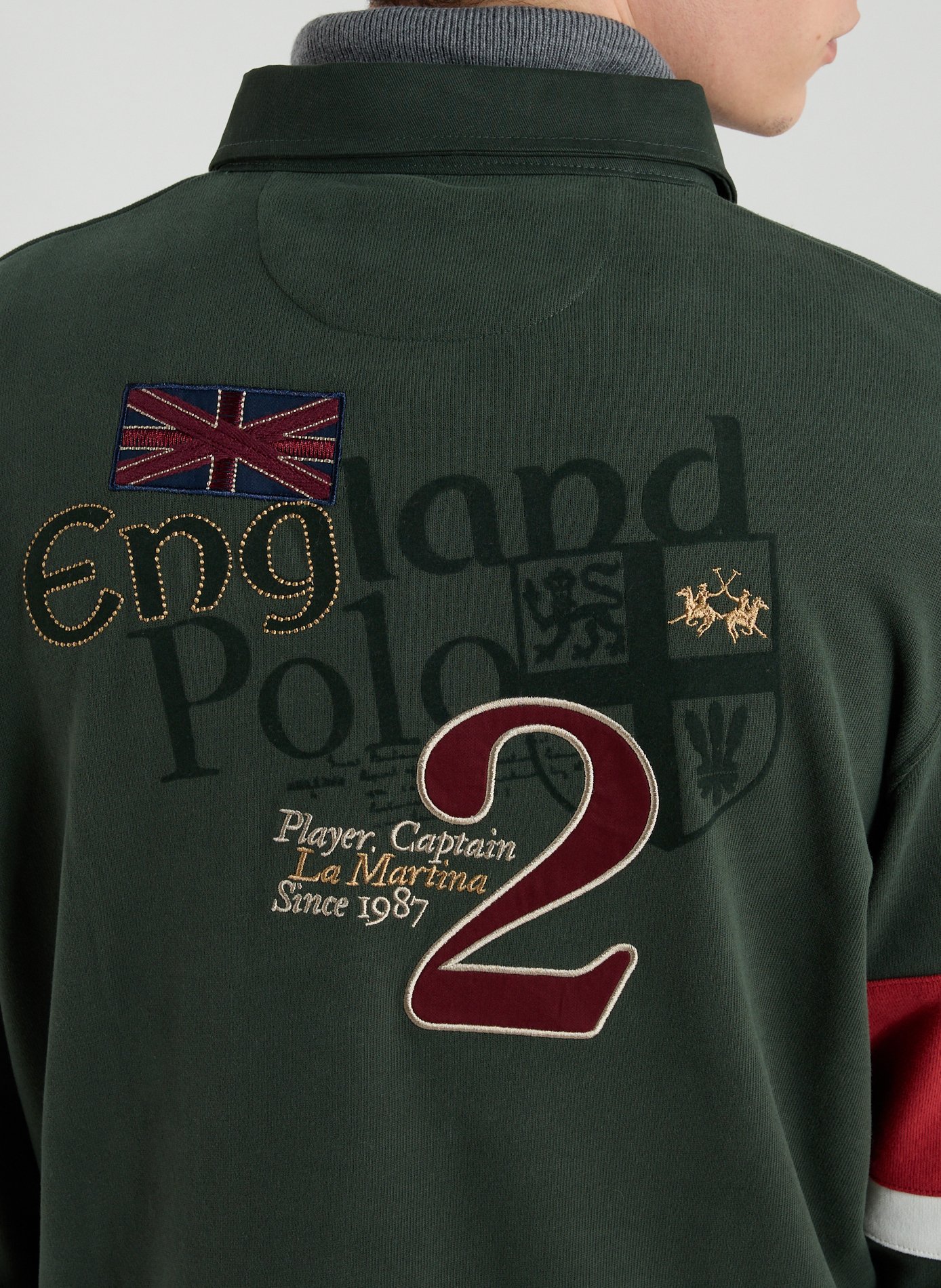 Polo à manches longues en coton LA MARTINA Vert