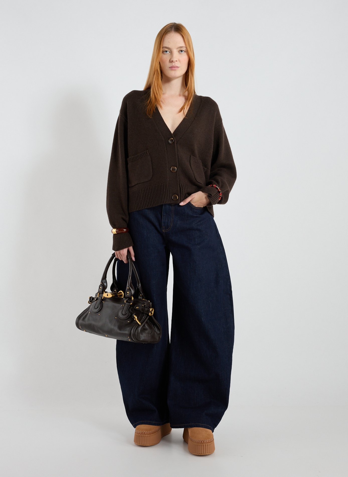 Sac à main en cuir CHLOÉ Marron