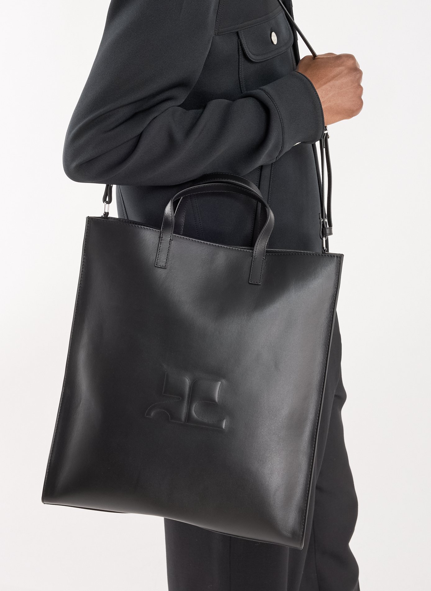 Canvas tote bag  COURRÈGES Black