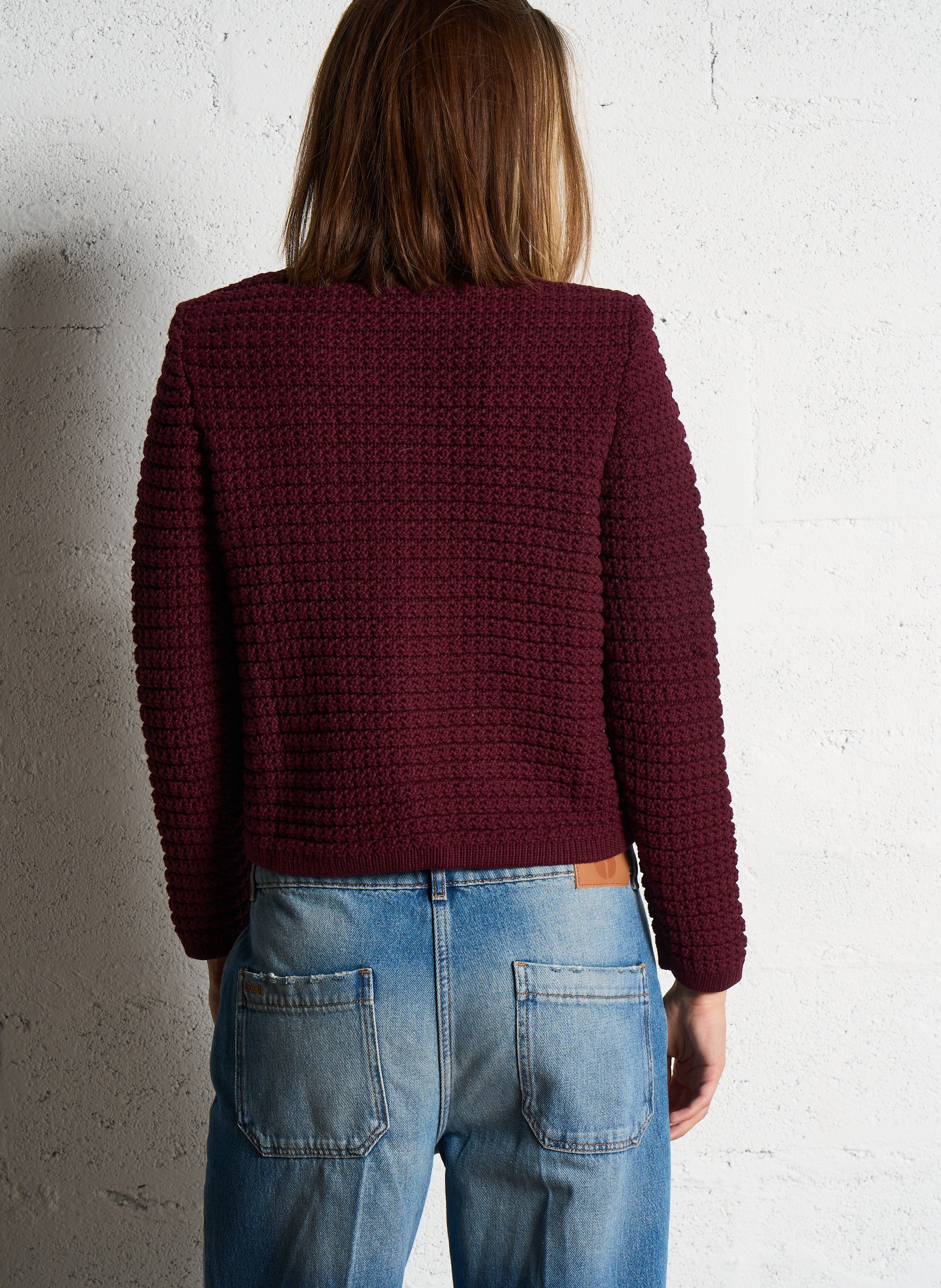 Gilet manches longues en coton mélangé gaspard BA&SH Violet