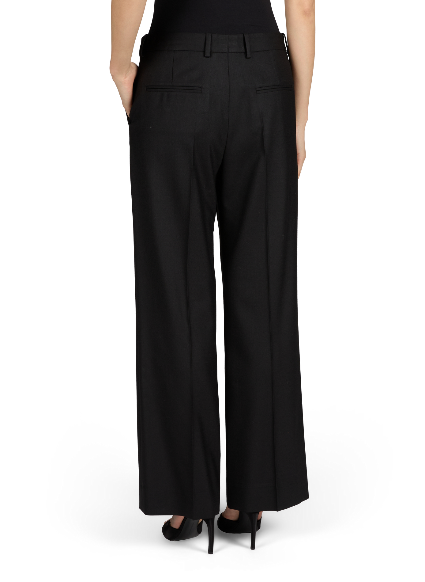 Cropped wool trousers VICTORIA BECKHAM Black