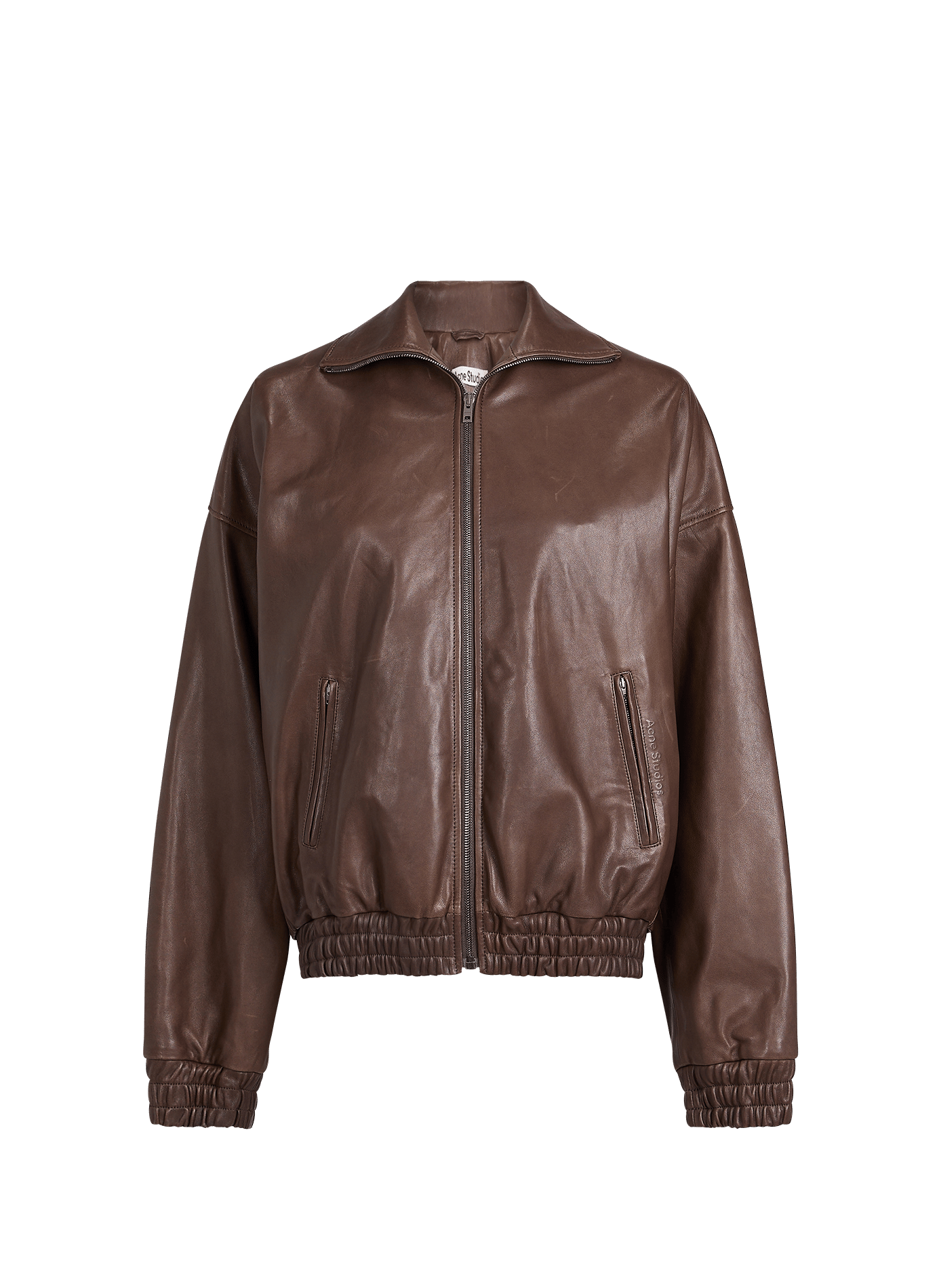Lamb leather bomber jacket ACNE STUDIOS Brown