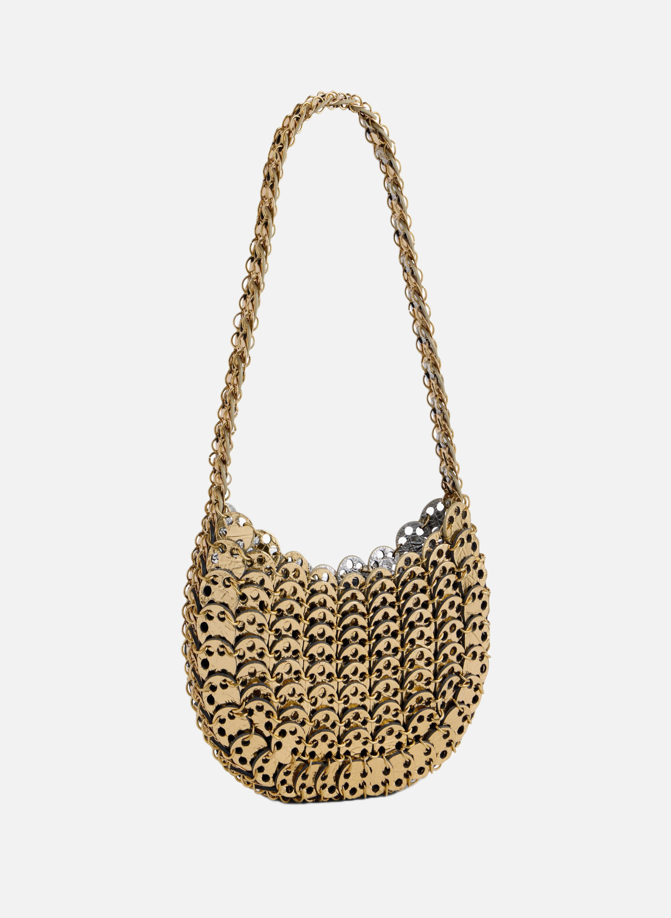 Sac moon flip en cuir réversible RABANNE Doré