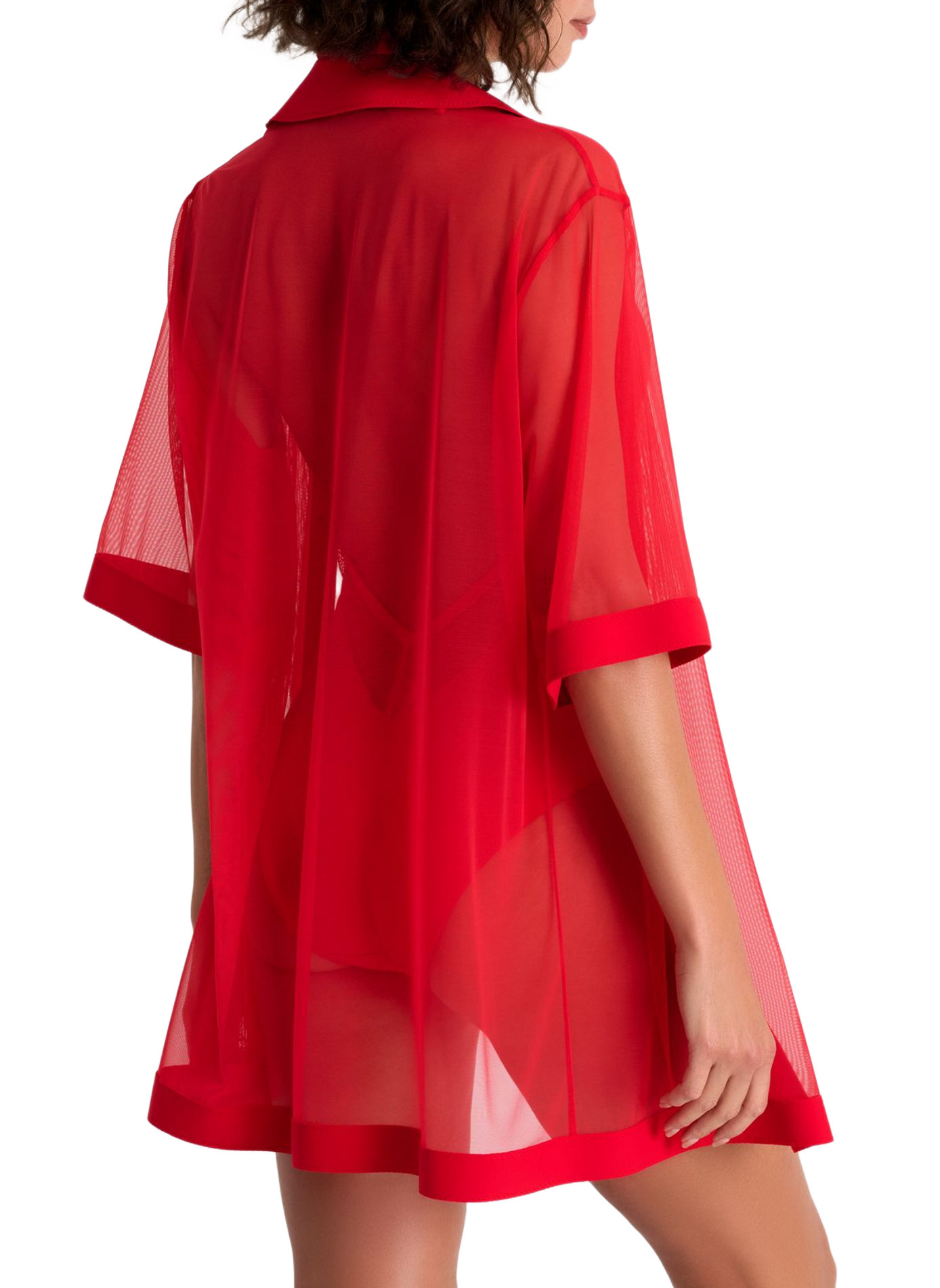 Transparent Mia beach dress SHAN Red