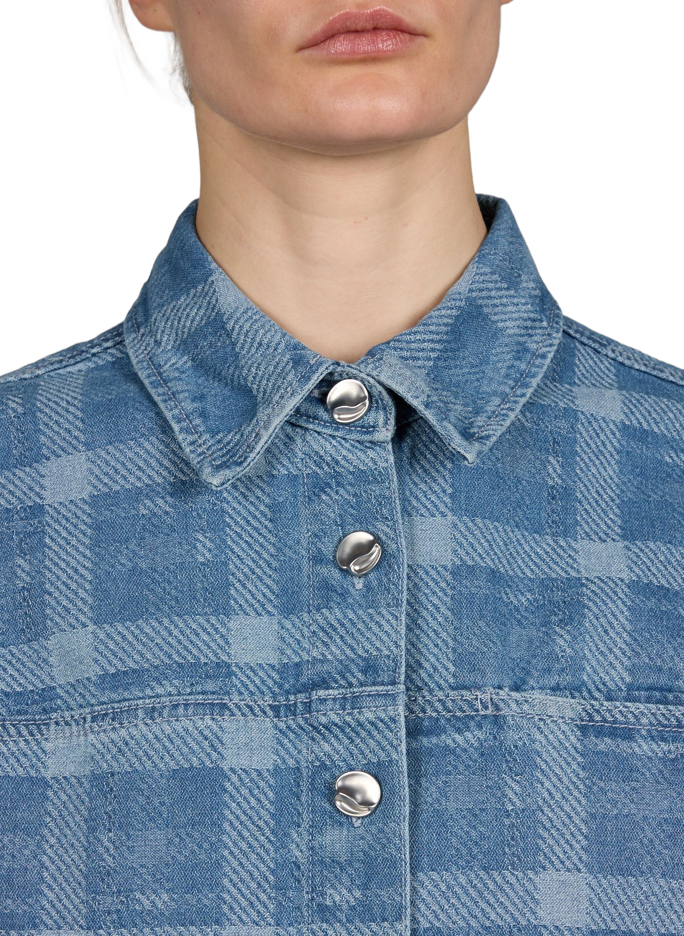 Chemise en jean à carreaux OBJECT Bleu
