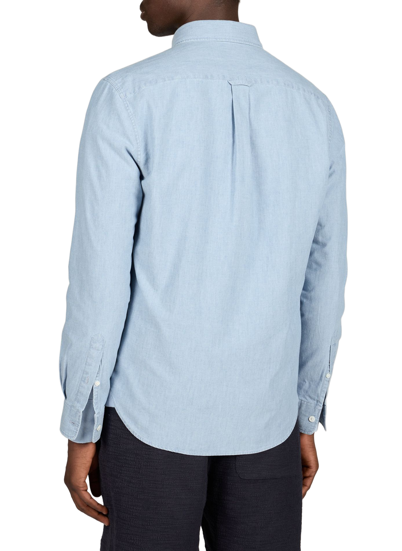 Fox straight cotton shirt MAISON KITSUNÉ Blue