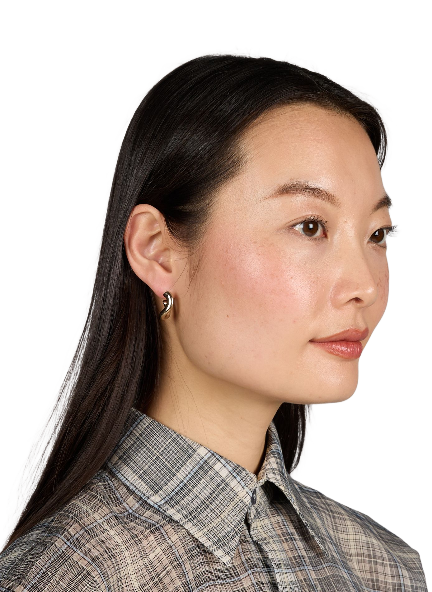 Boucles d'oreilles torsadées Yara en laiton JUSTINE CLENQUET Doré