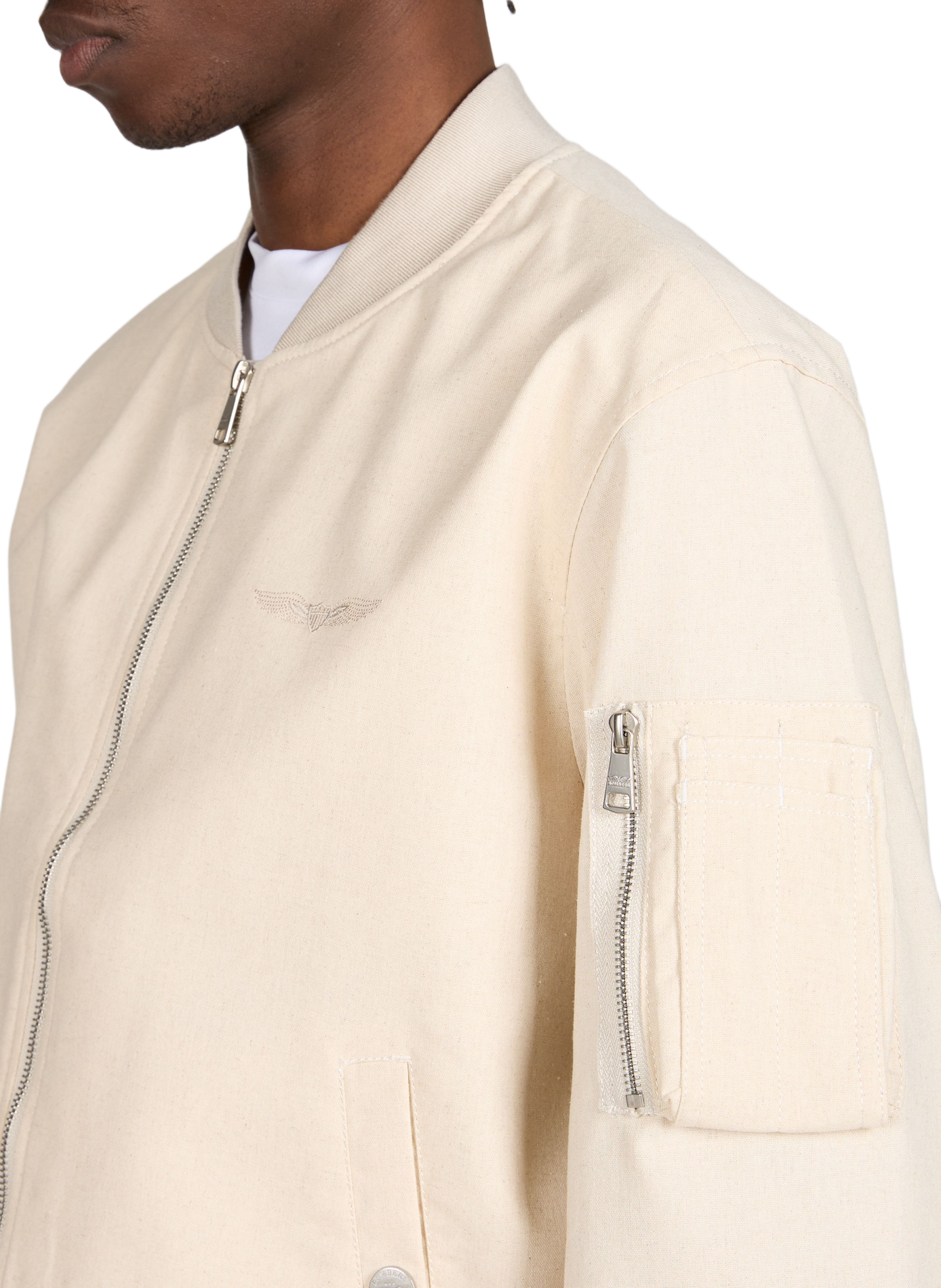 Millen logo embroidered bomber BOMBERS ORIGINAL Beige