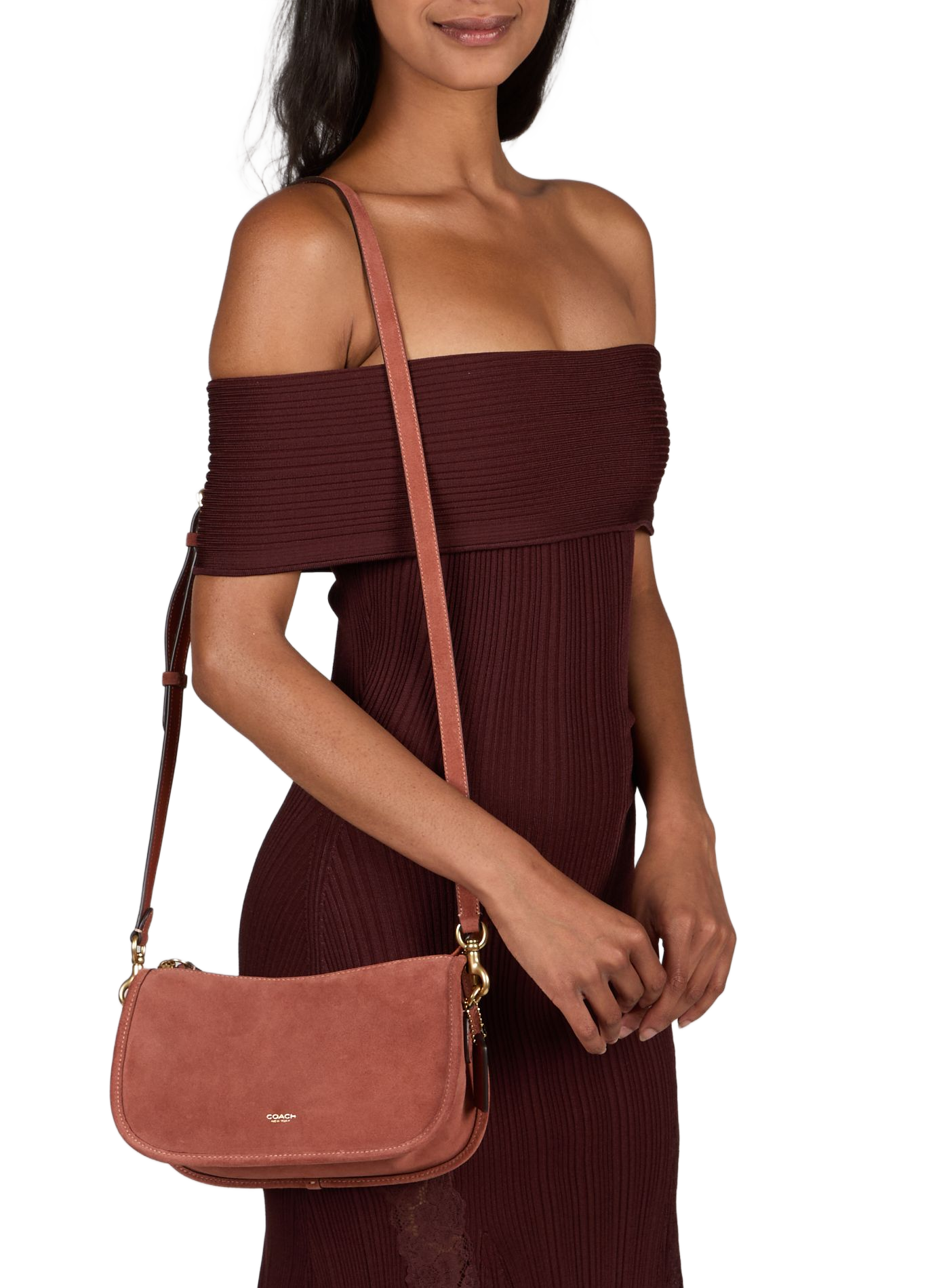 Sac à main Waverly en cuir  COACH Marron