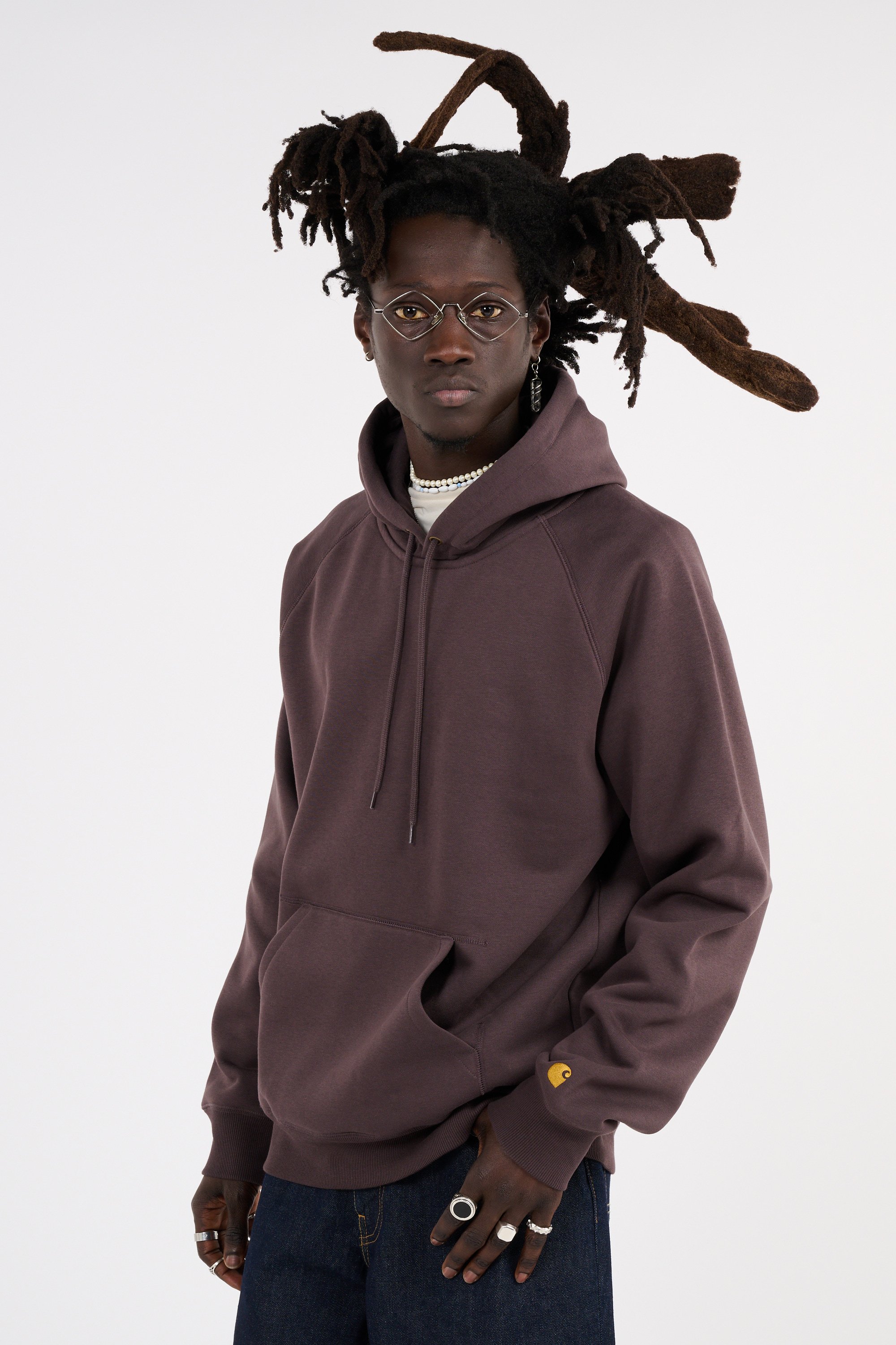 Hoodie hooded chase CARHARTT WIP Marron