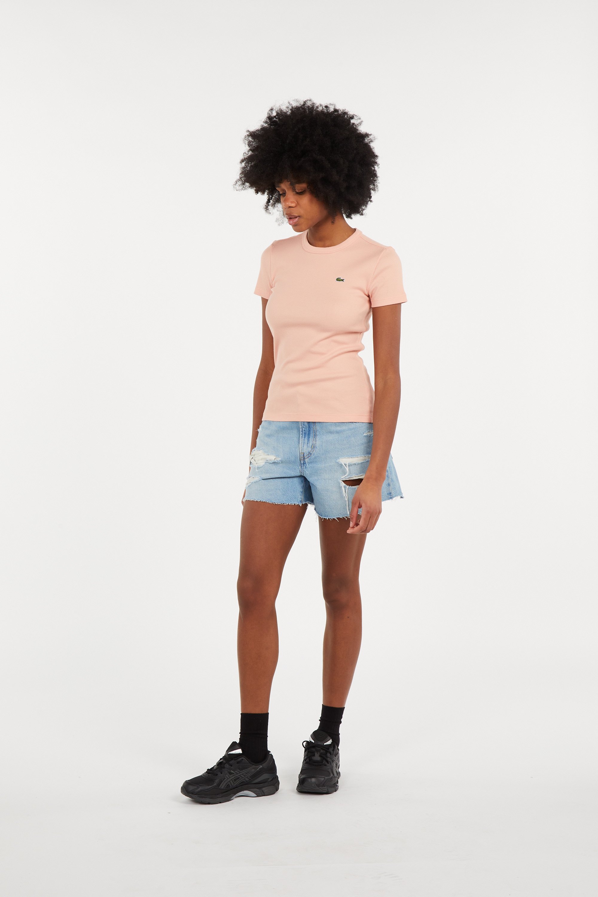 T-shirt core rib LACOSTE Orange