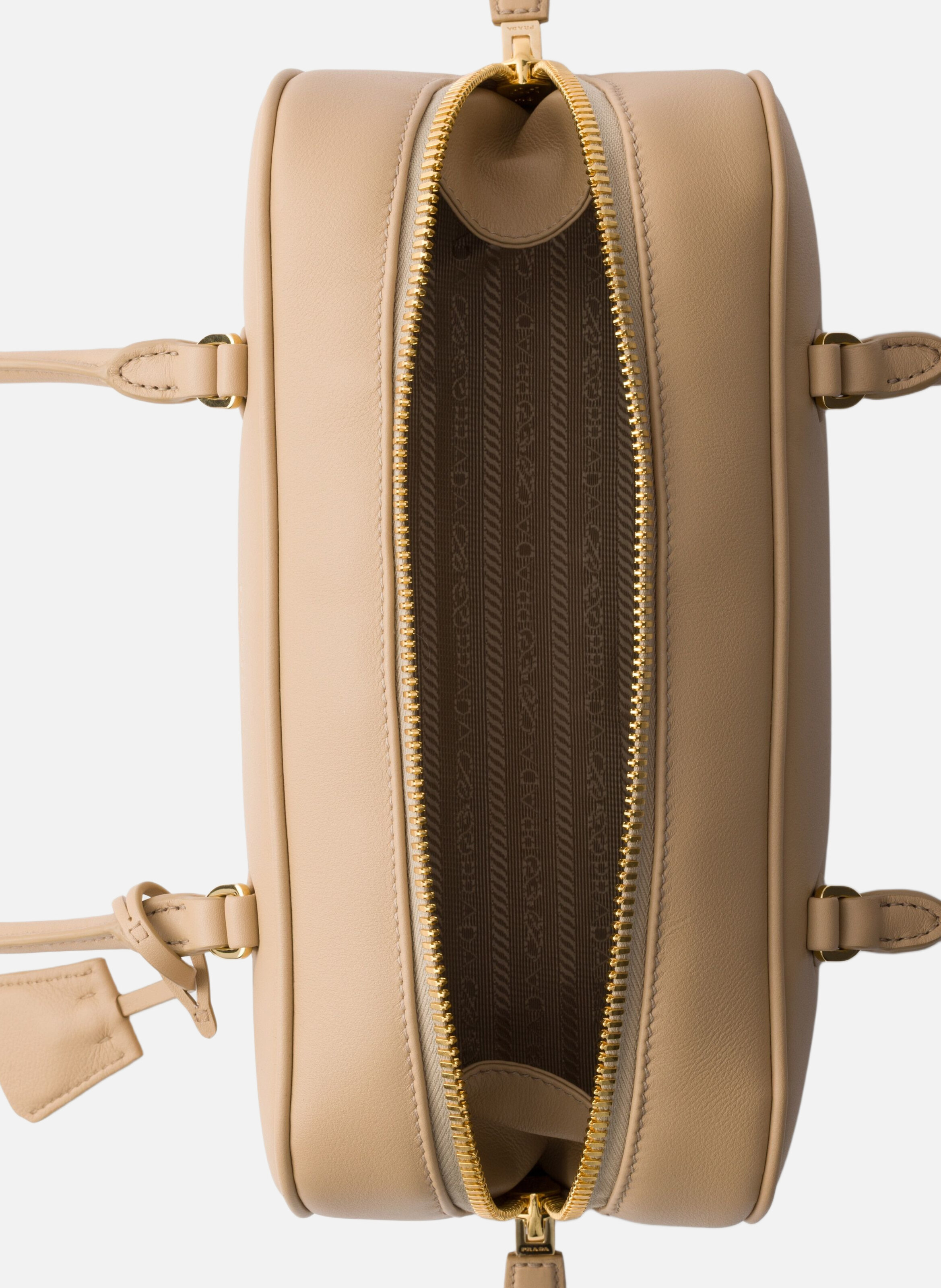 Sac à main en cuir PRADA Beige