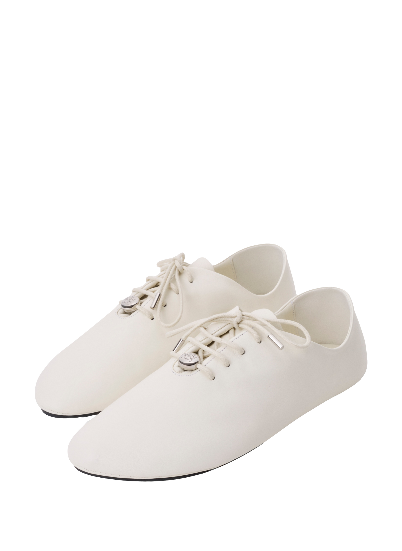 Schnürschuhe Pebble Soft aus Lammnappaleder LOEWE Weiss