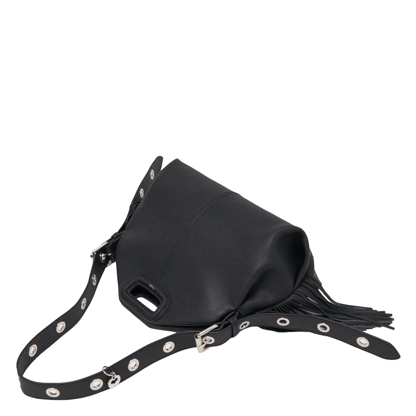 Sac bandoulière en cuir miss m MAJE Noir