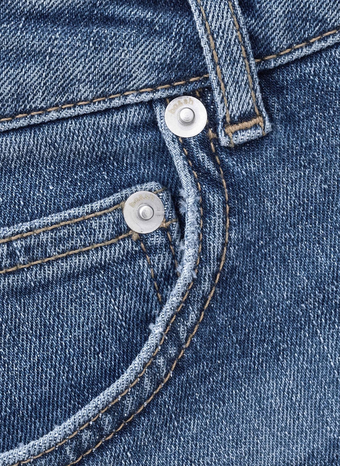Slim fit jeans van gemengd katoen niko BA&SH Blauw