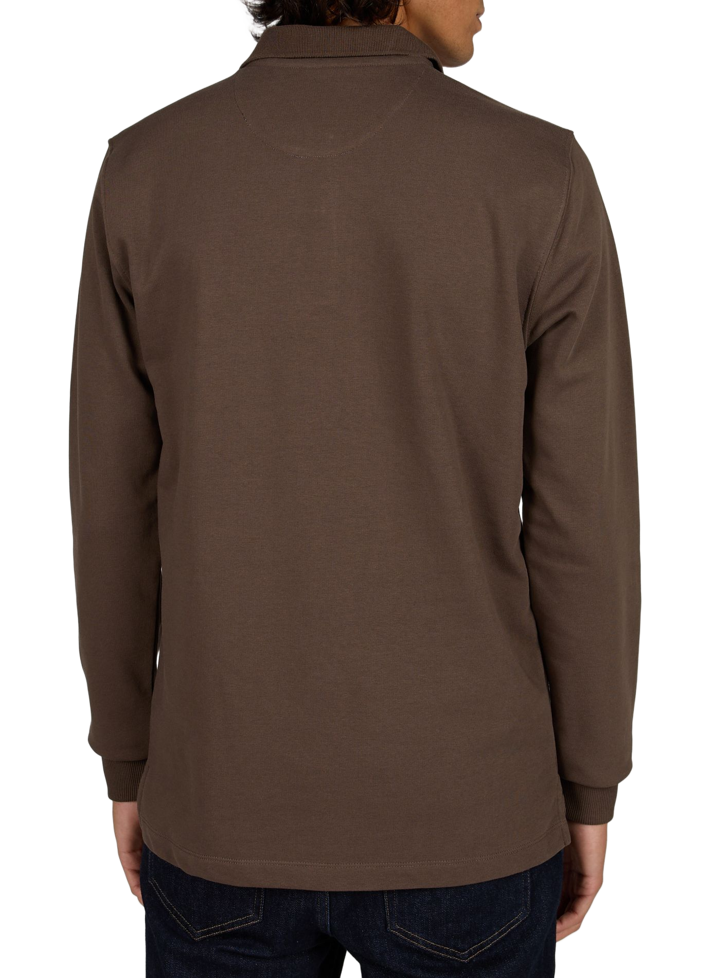 Straight cotton-blend polo shirt DIDRIKSONS Brown