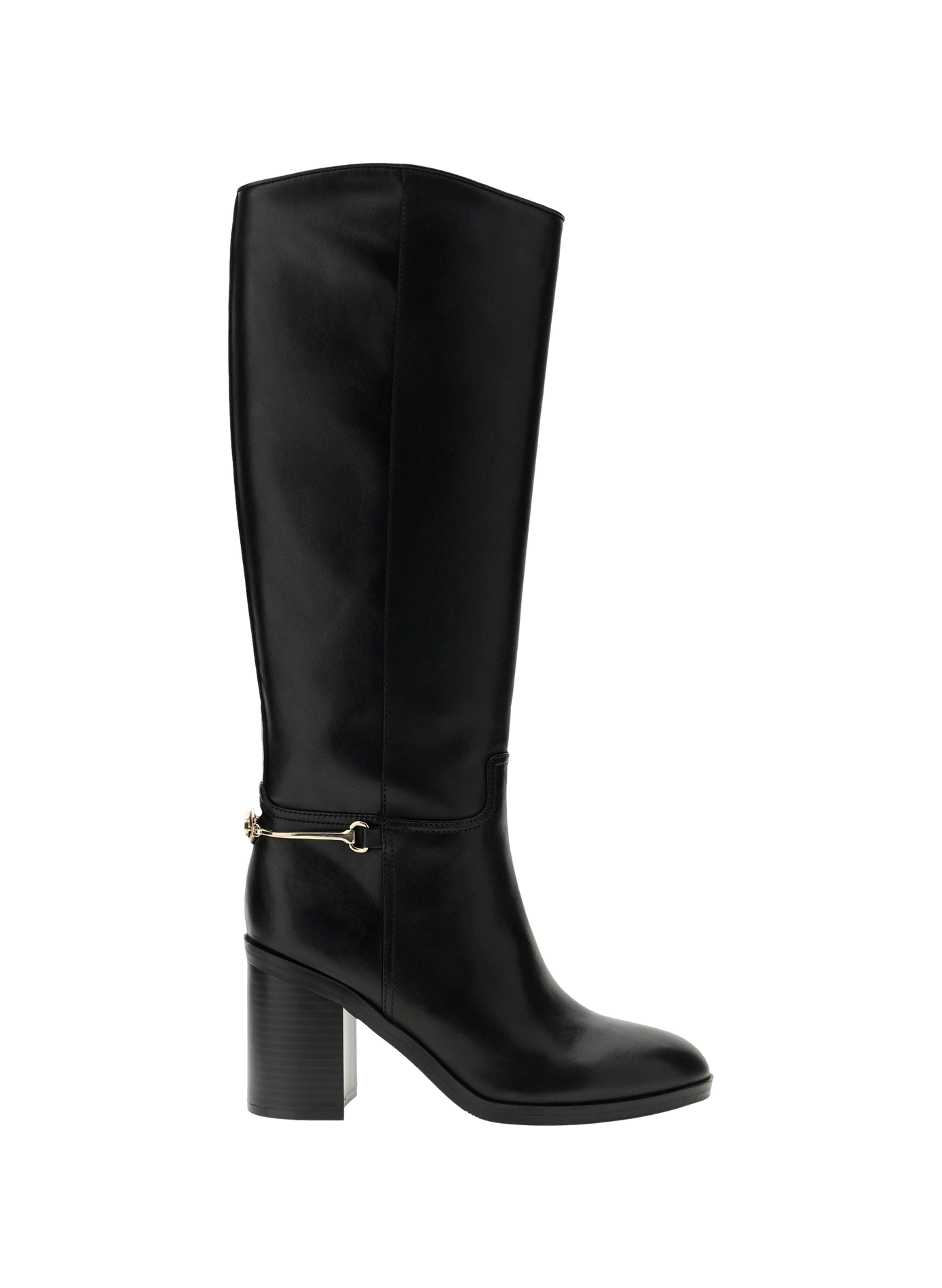 Bottes zippées en cuir GUESS Noir