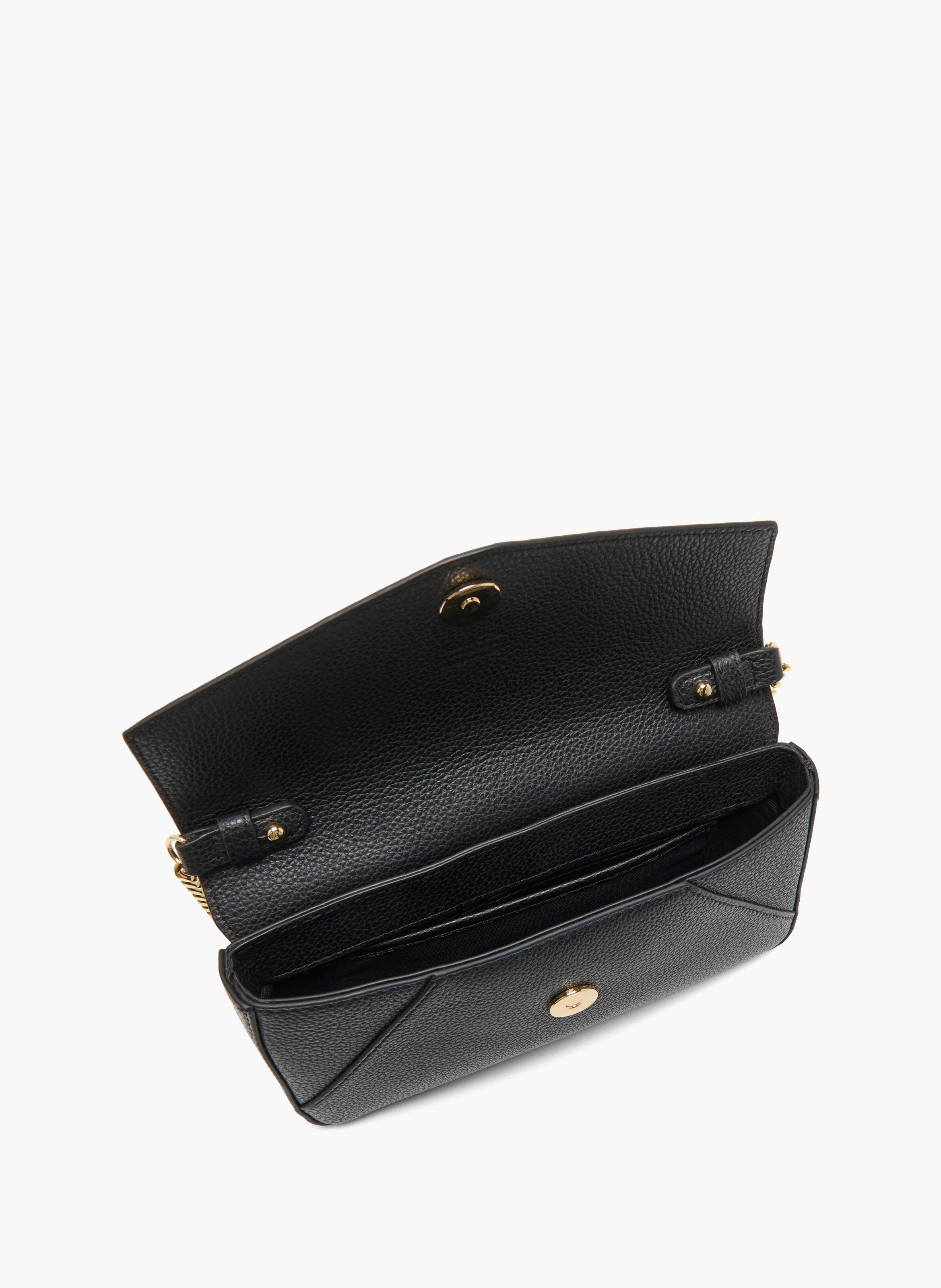 Pochette chaine avec porte-cartes amovible enveloppe de lancel en cuir LANCEL Noir