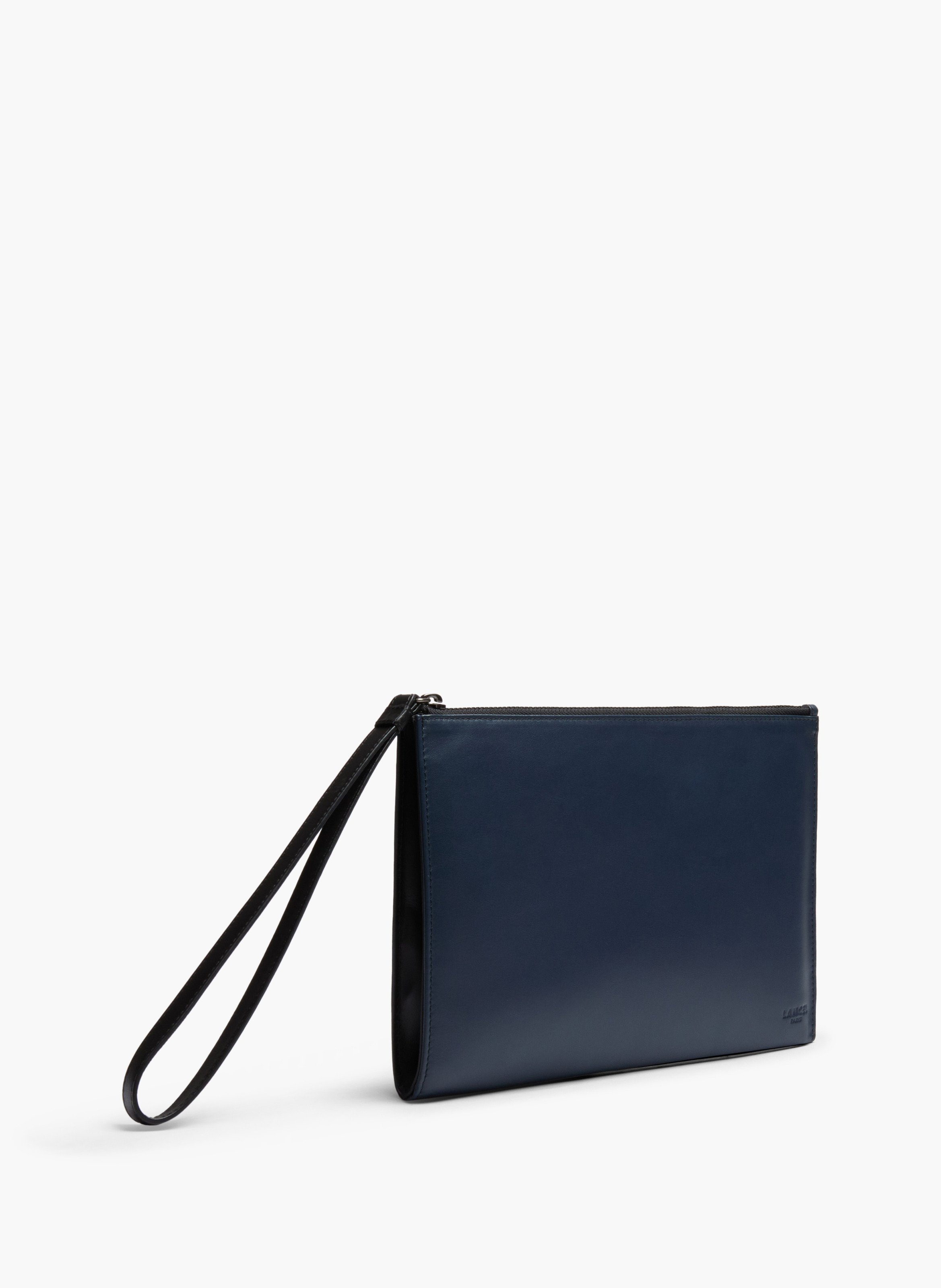 Pochette zippée léon de lancel en cuir LANCEL Bleu
