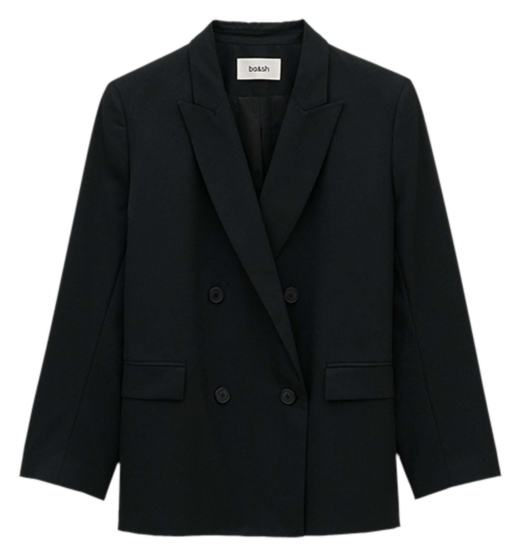 Blazer droit col tailleur uni claro BA&SH Noir