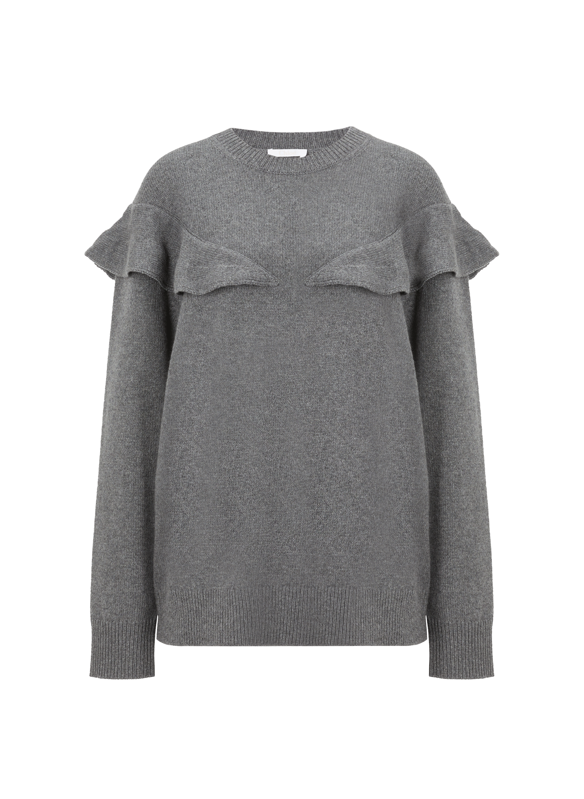 Pull avec volants en cachemire