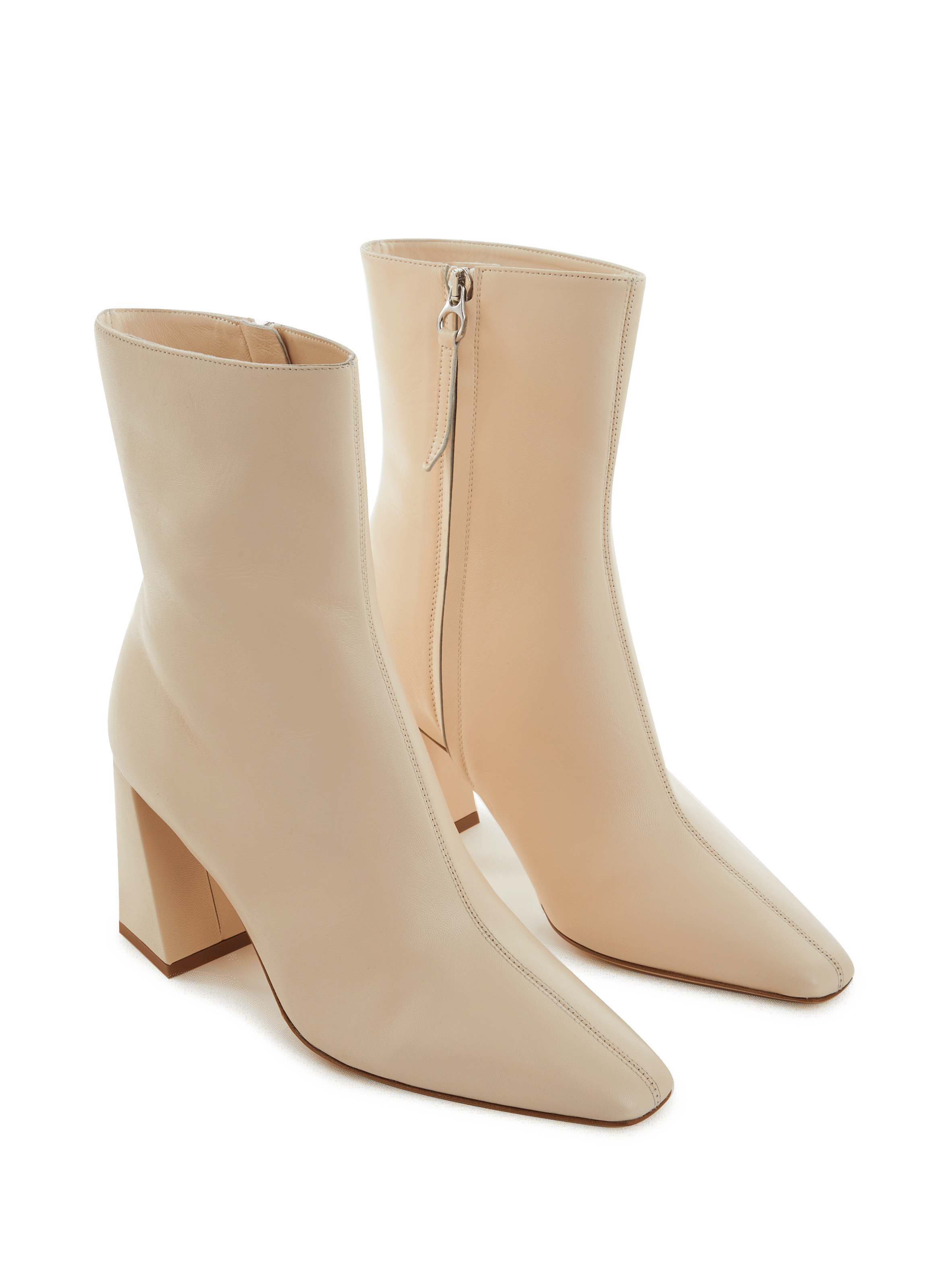 Irene leather ankle boots  AEYDE Beige