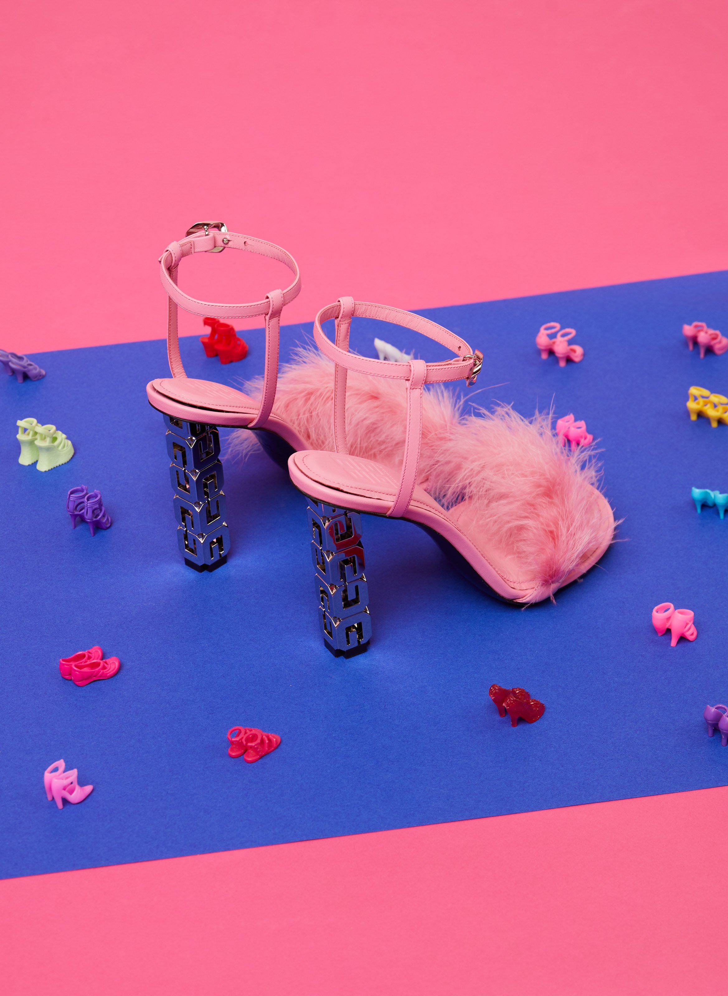 G cube leather heeled sandals - givenchy women | printemps