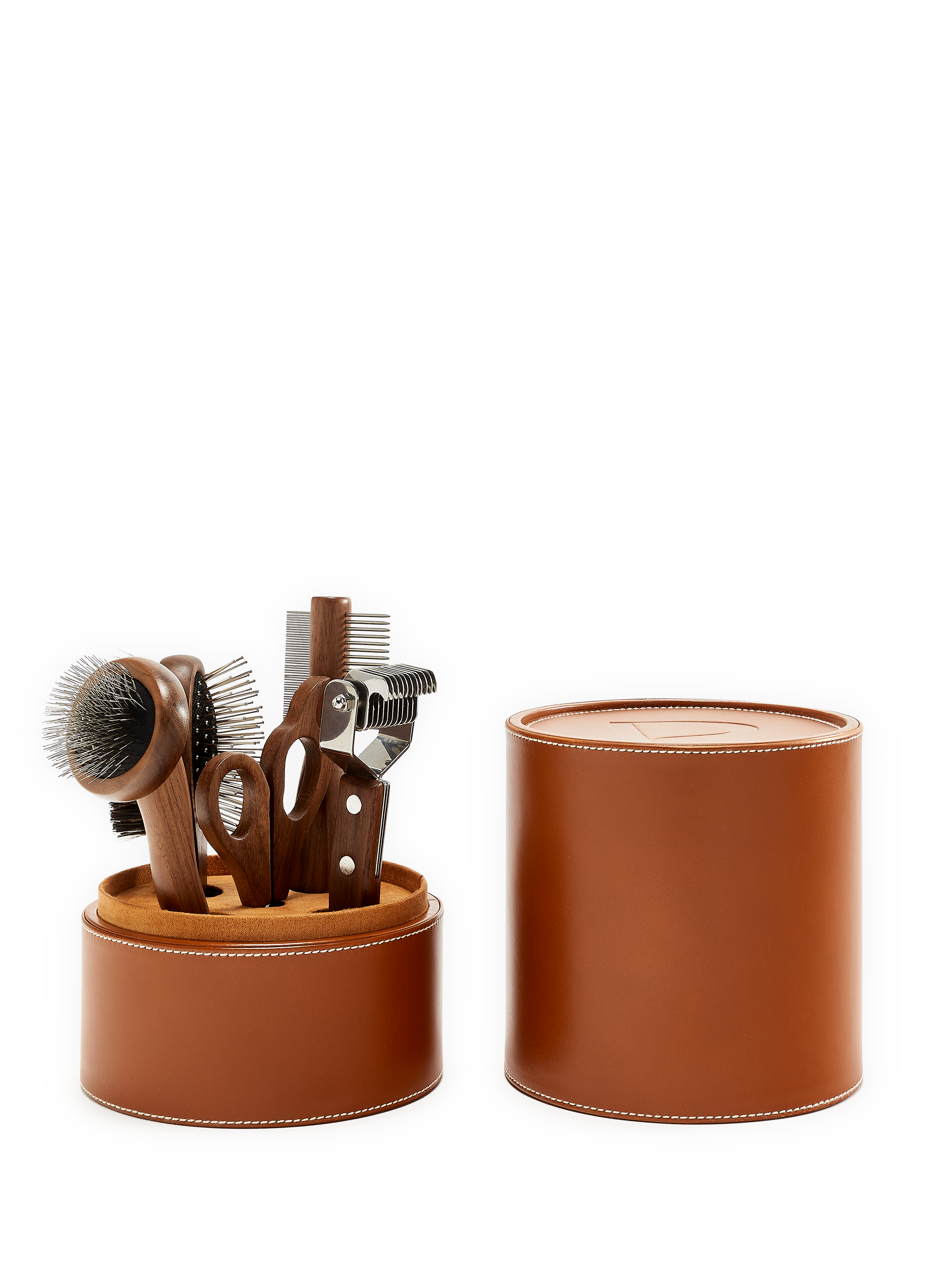 Set of four The Pansange pet brushes PAGERIE Brown