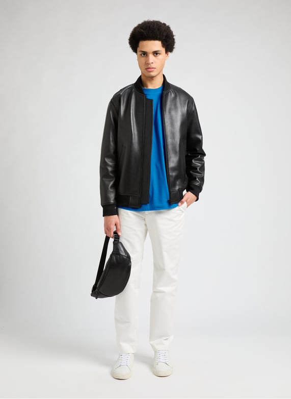 Blouson Fox en cuir | Noir by SAISON 1865 Blouson Fox en cuir Noir