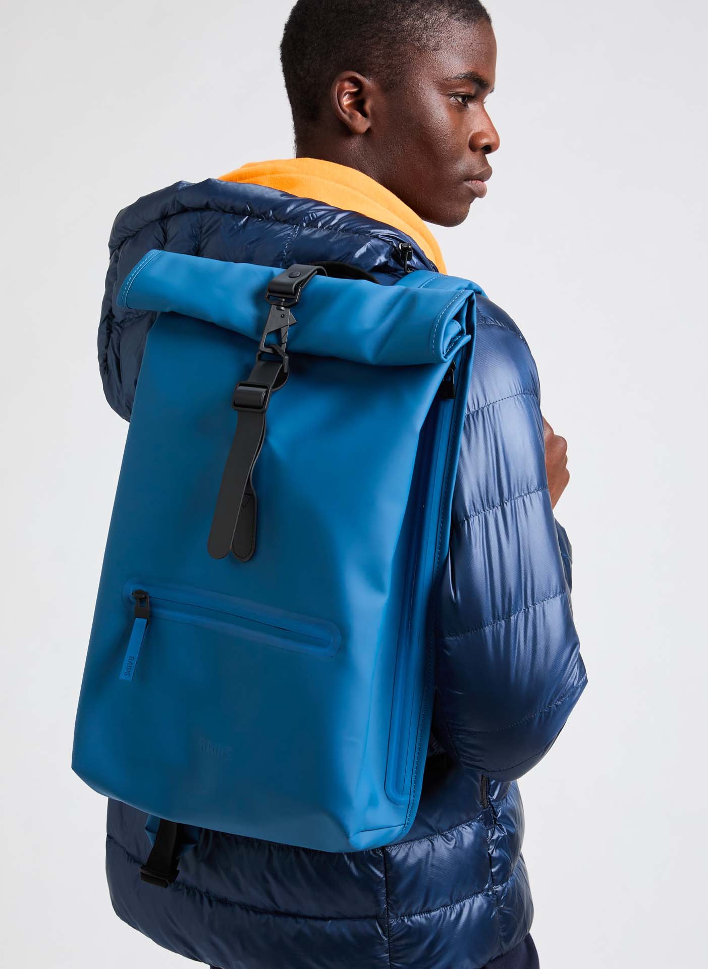 Rolltop backpack RAINS Blue