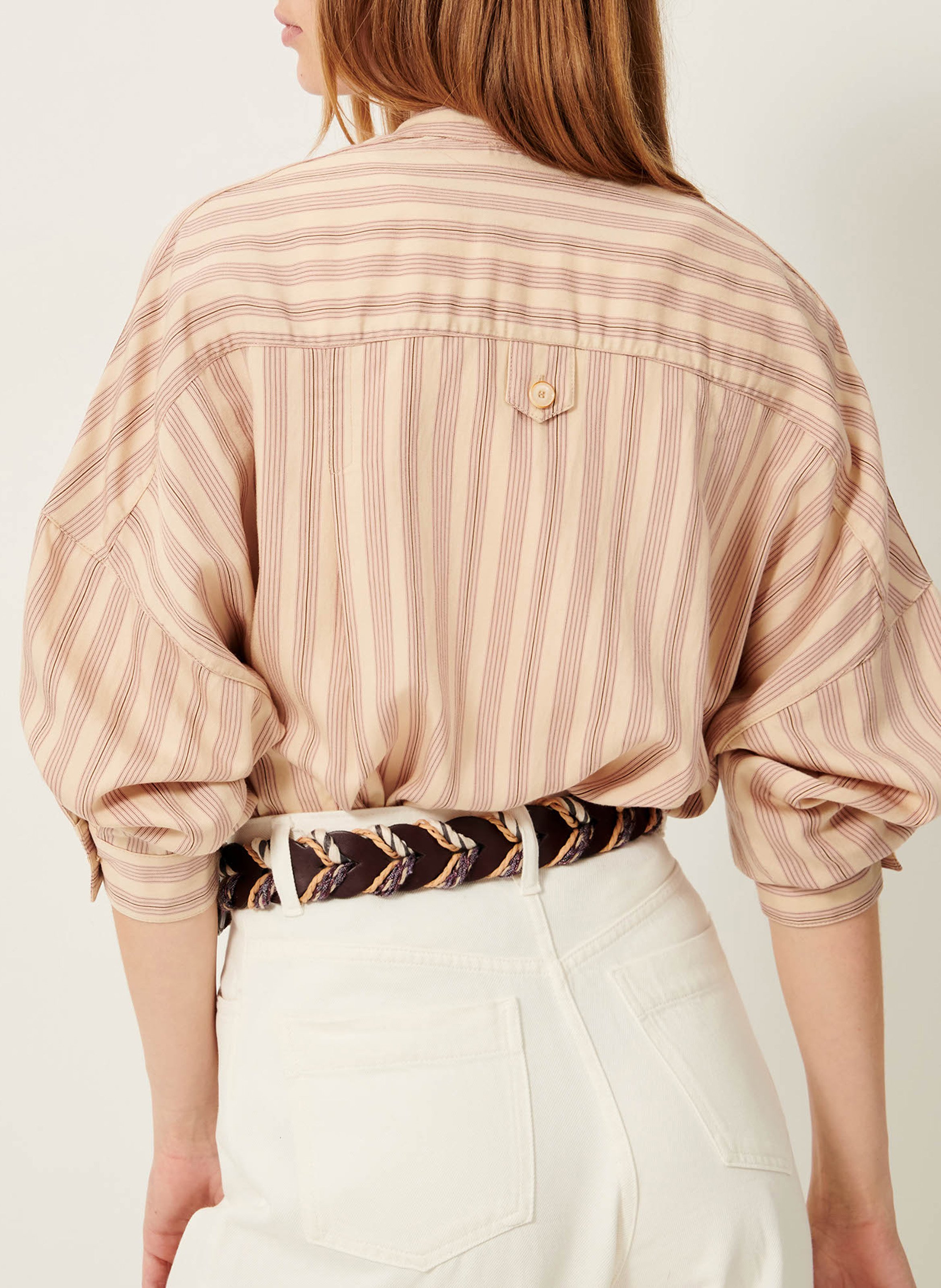 Chemise oversize col mao orregia SESSUN Rose