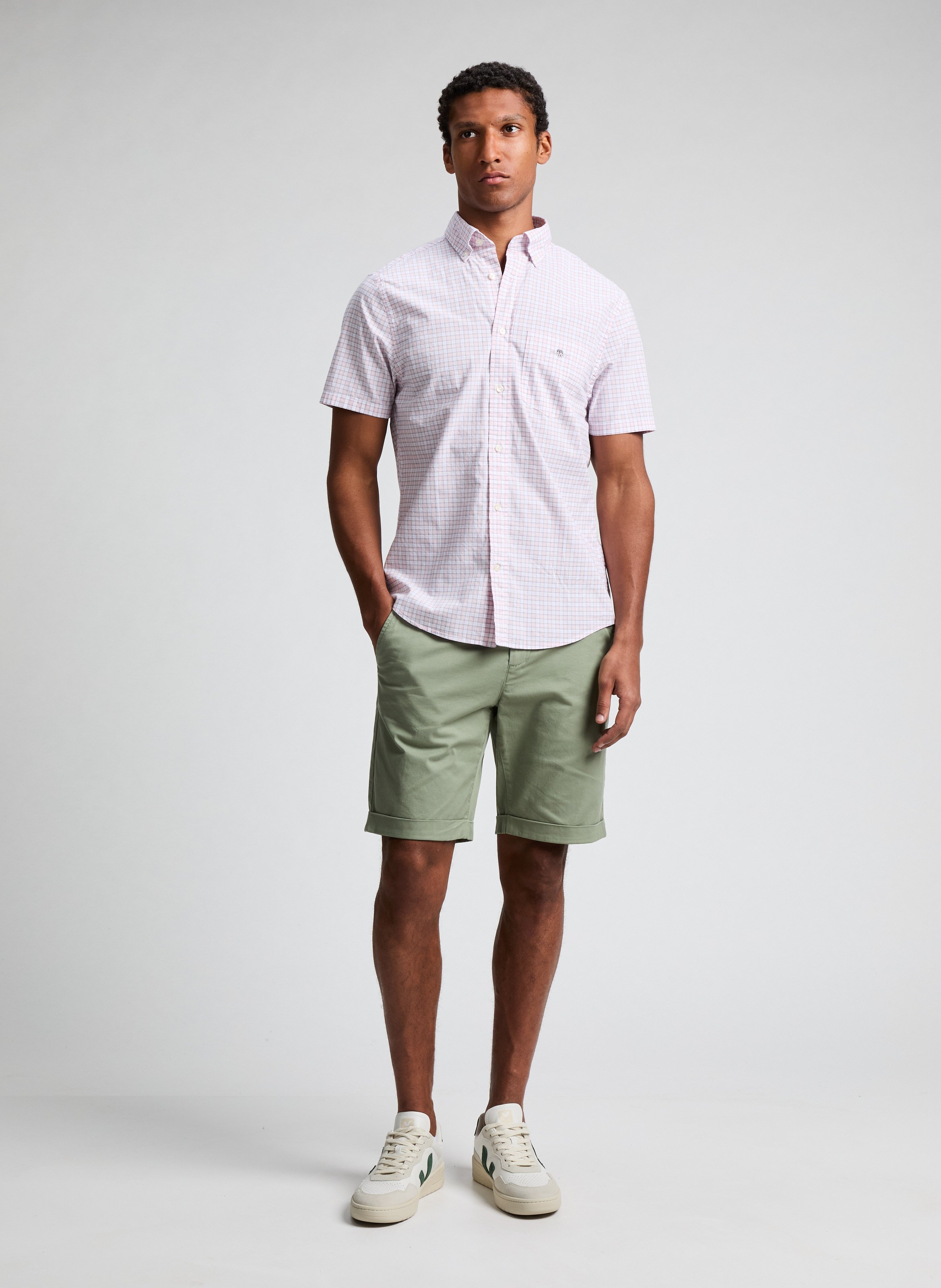 Chemise à carreaux  GANT Rose