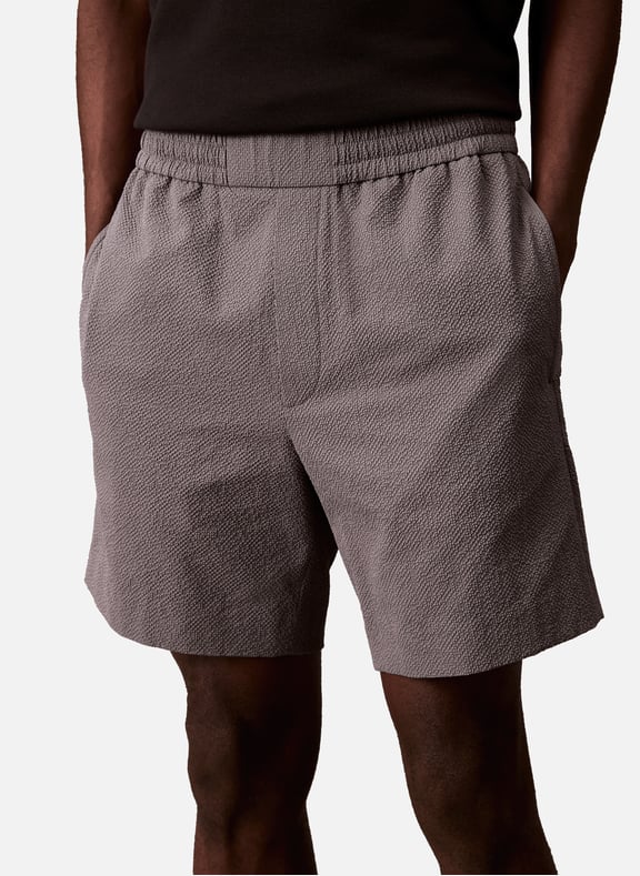Short en seersucker Gris by CALVIN KLEIN CALVIN KLEIN Short en seersucker Gris