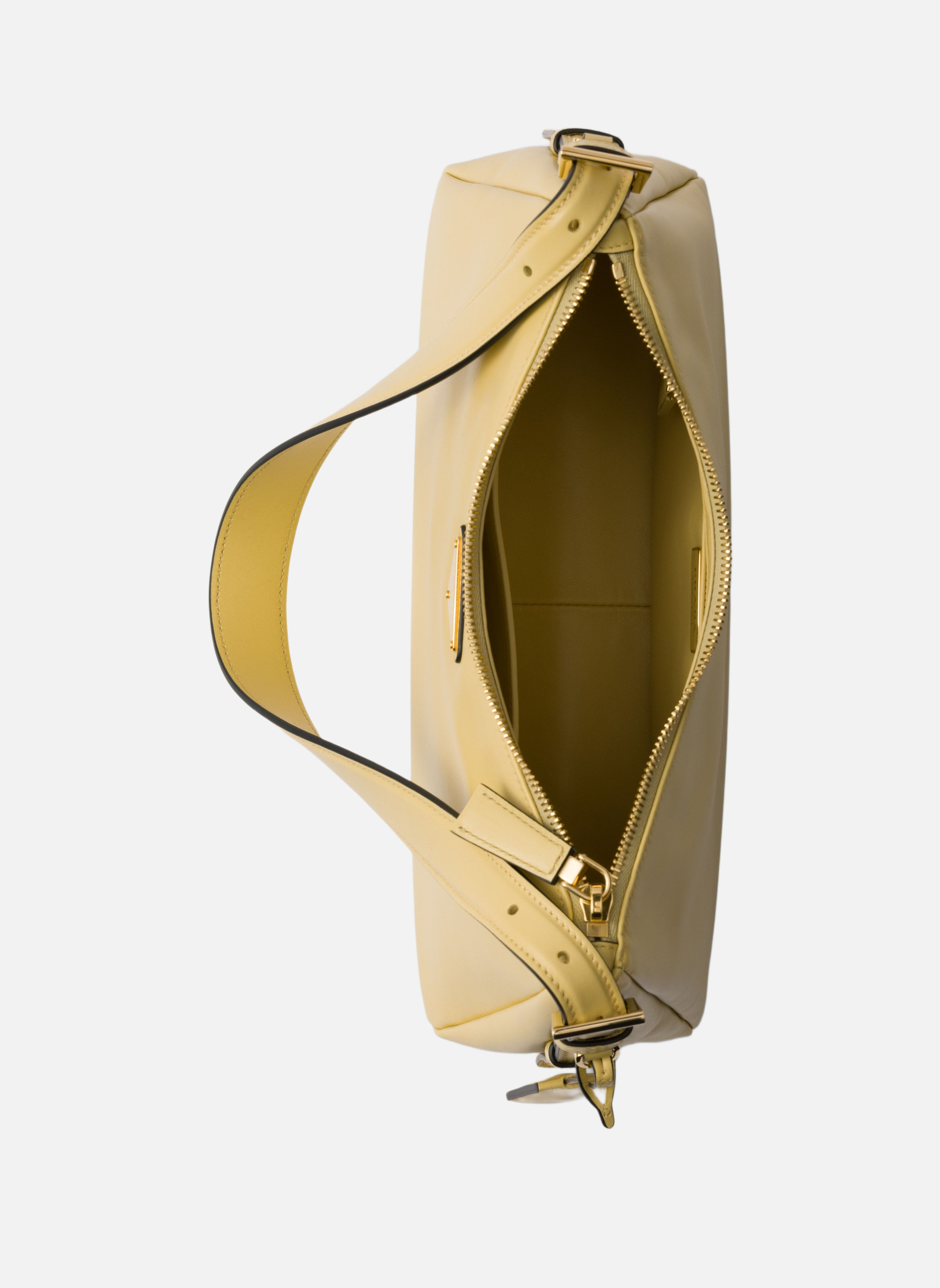 Sac porté épaule prada aimée en cuir PRADA Jaune