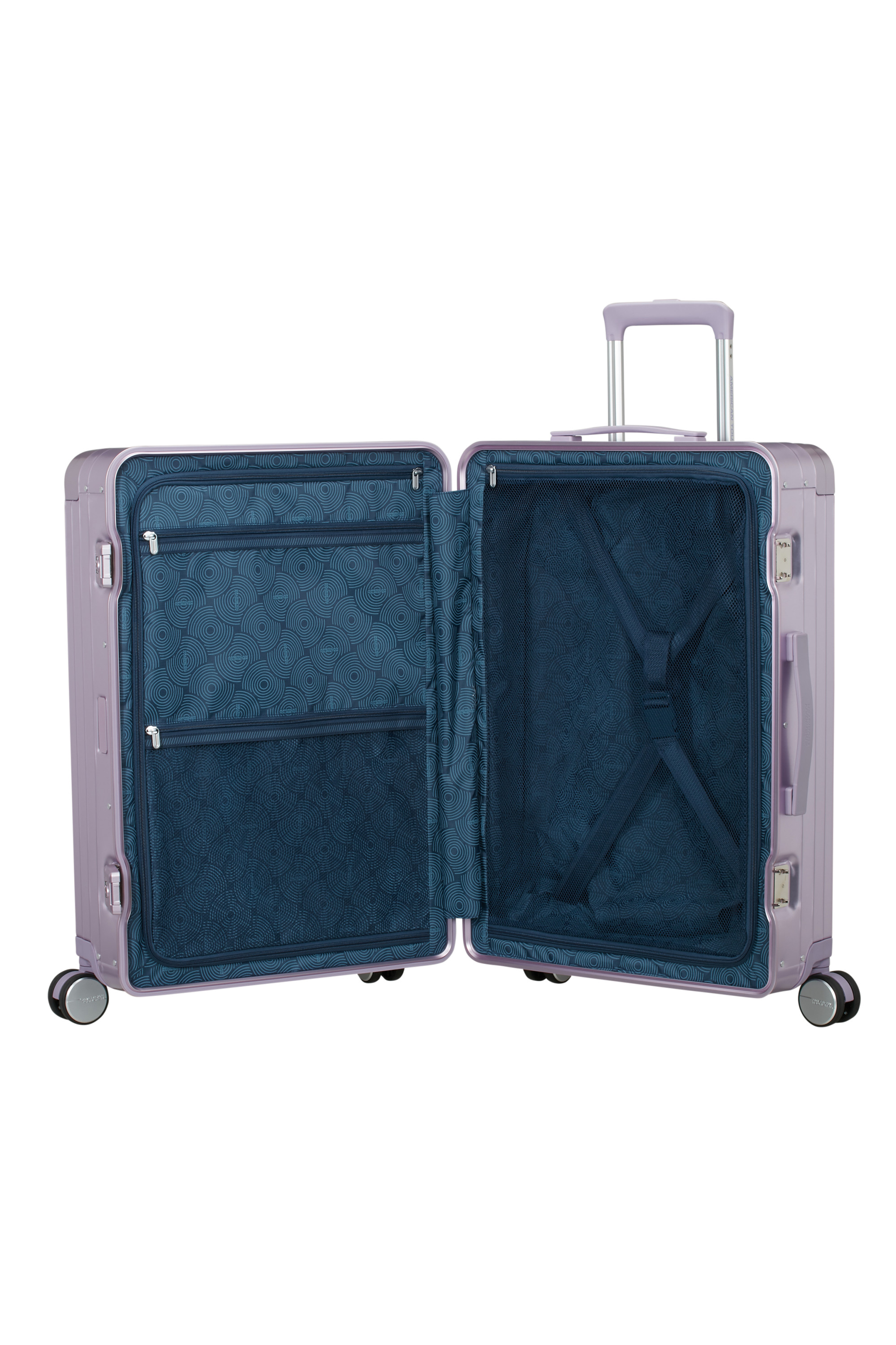 Soundbox alu valise 4 roues taille m AMERICAN TOURISTER Violet