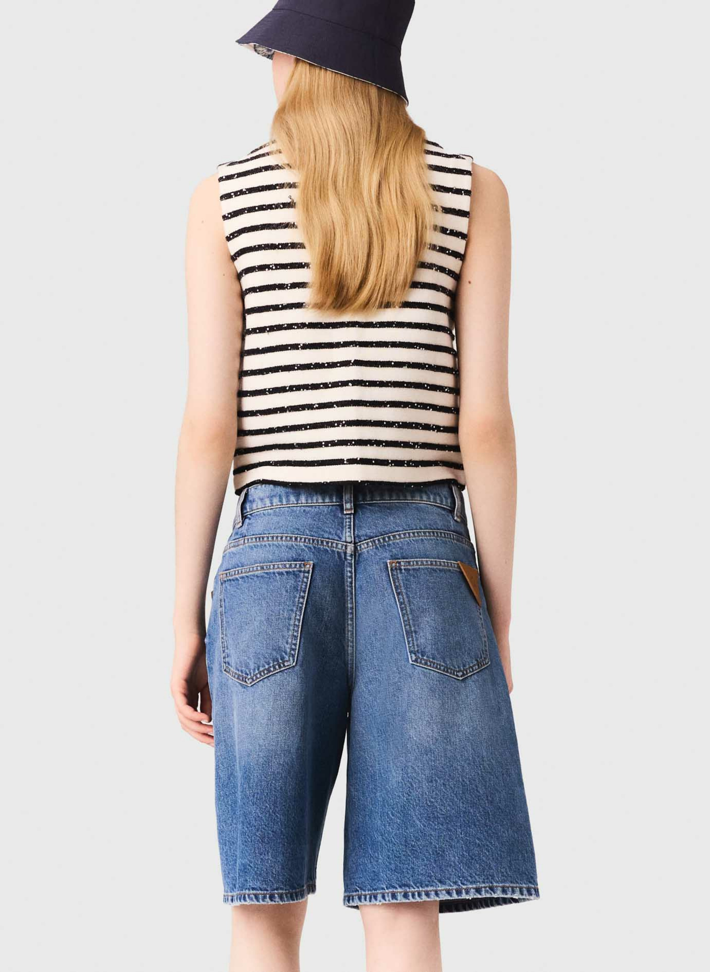 Gilet col rond MAJE Blanc