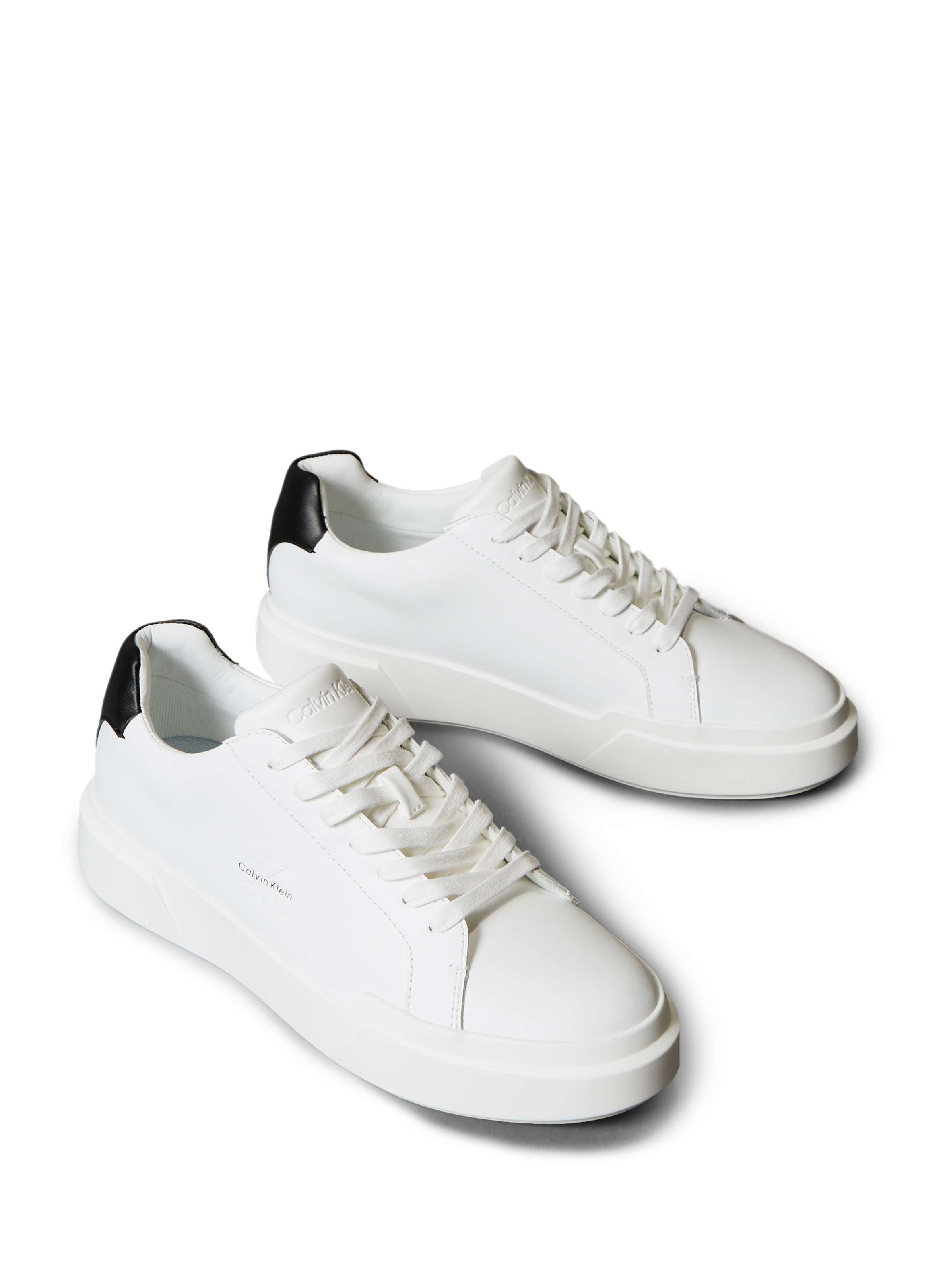 Baskets basses en cuir CALVIN KLEIN Blanc