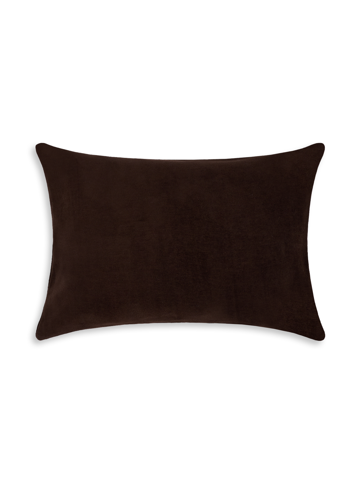 AU PRINTEMPS PARIS Smooth velvet cushion cover Brown
