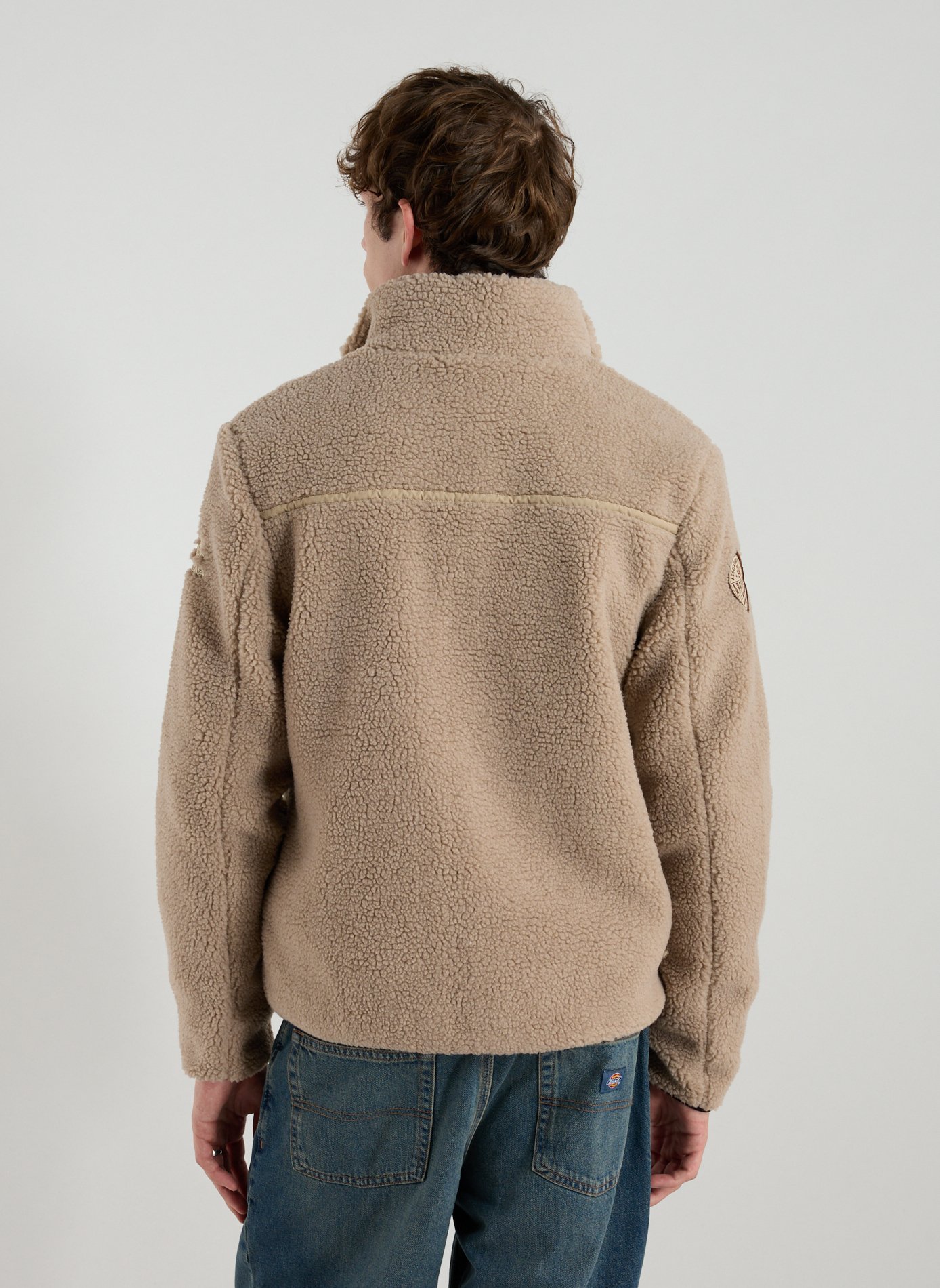 Blouson effet teddy à col montant LA MARTINA Beige