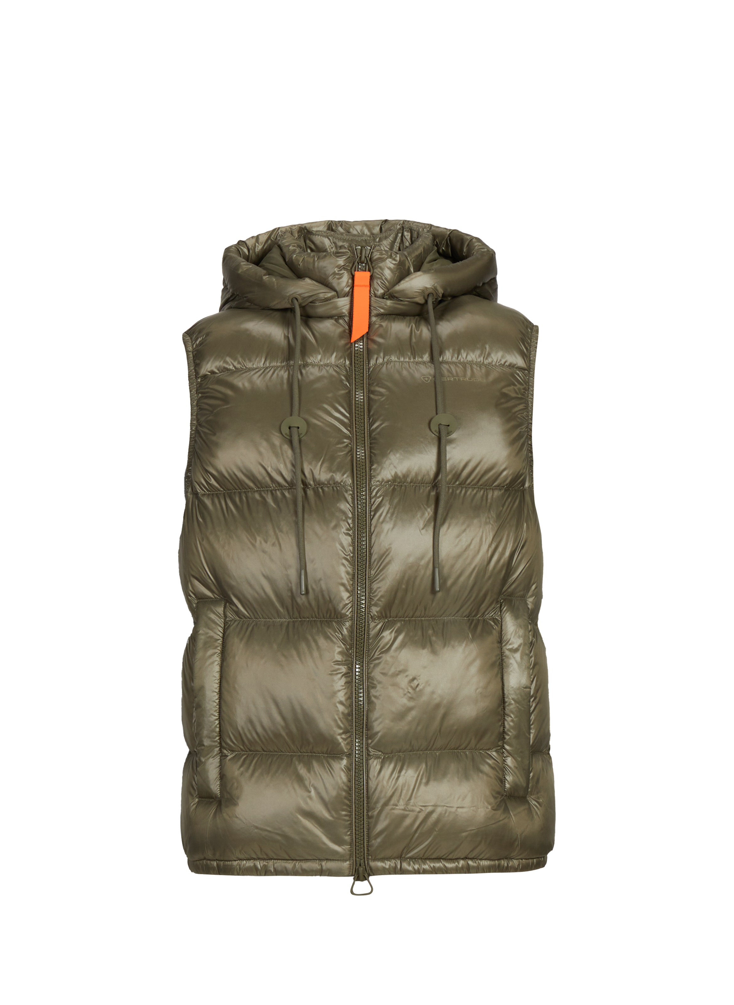Sleeveless down jacket GERTRUDE ET GASTON Khaki