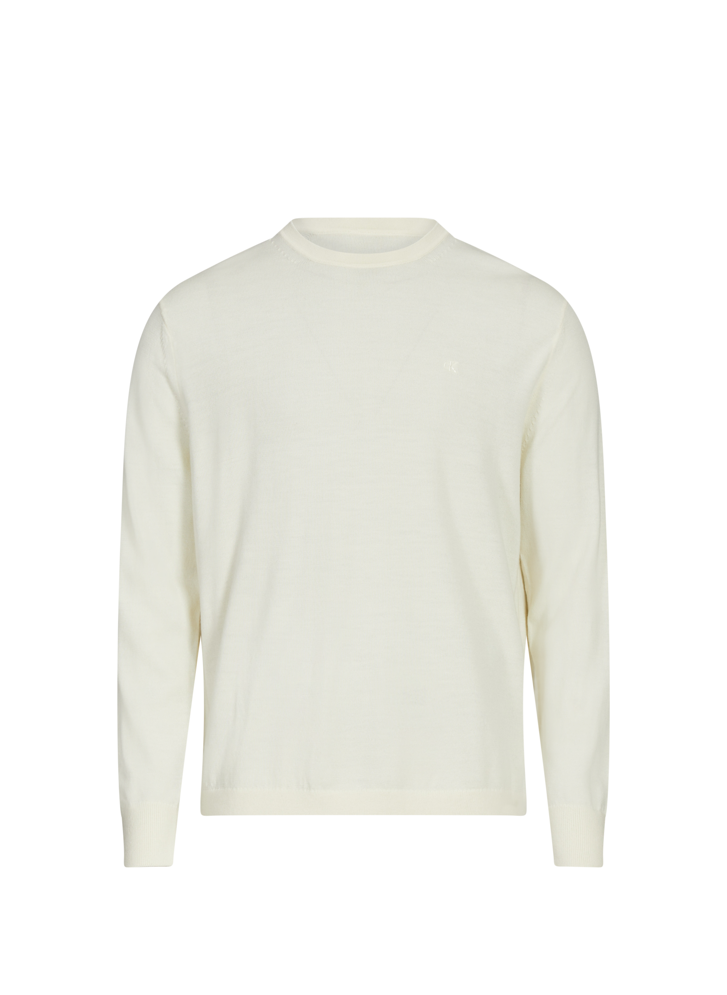 CALVIN KLEIN Pull en laine mérinos Blanc
