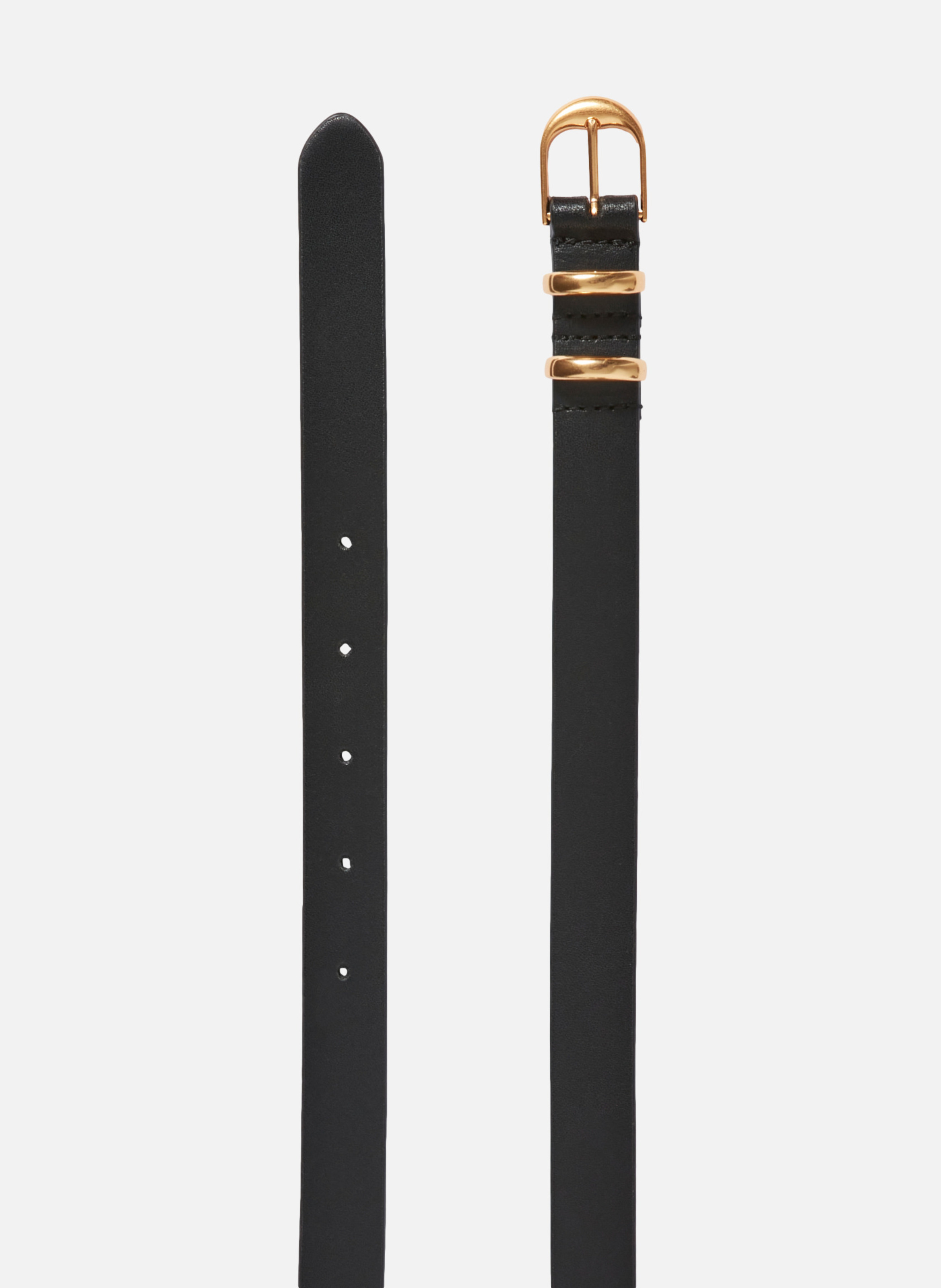 Ceinture 20mm en cuir noir VANESSA BRUNO Noir